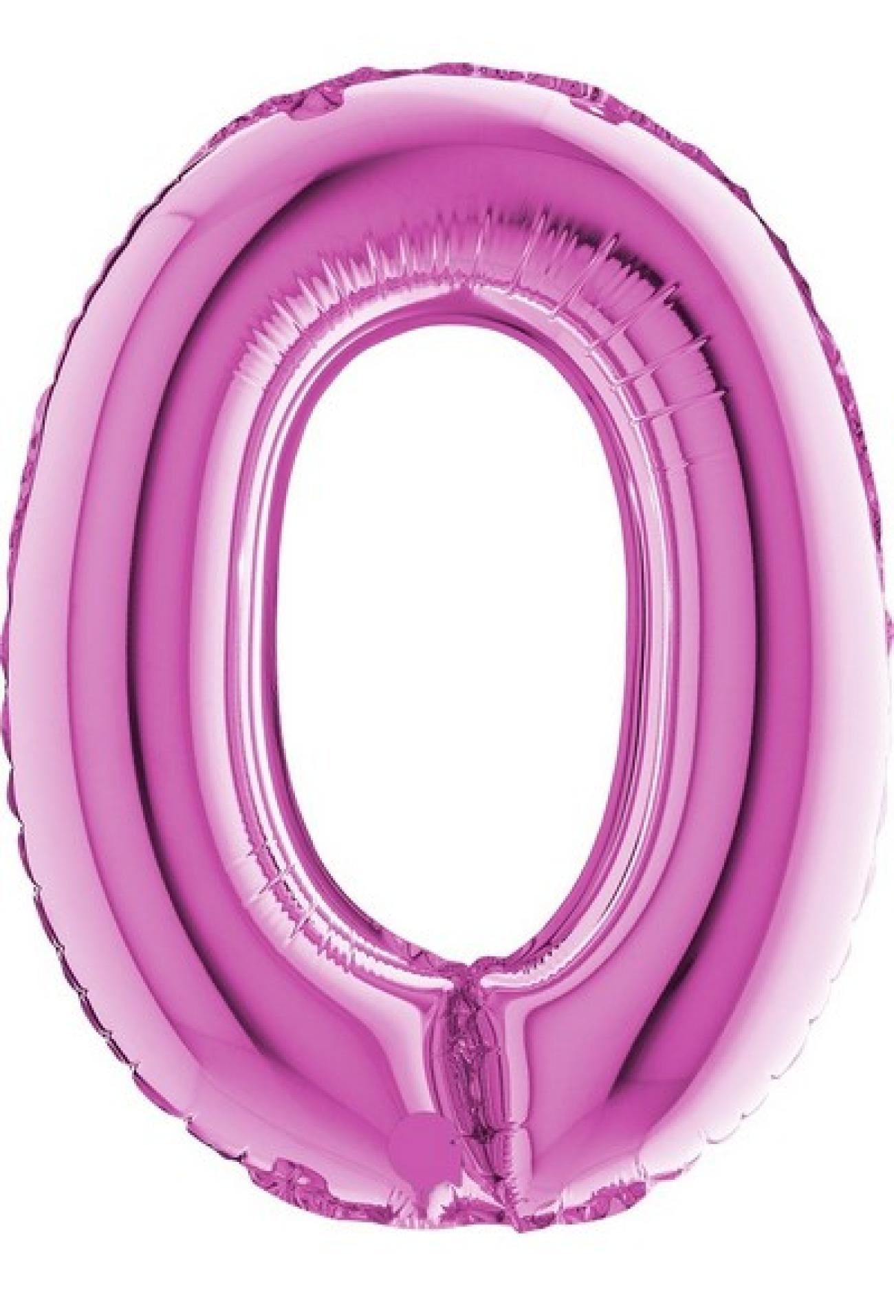 Pallone foil 40" - 102 cm Numero 0 Magenta Q