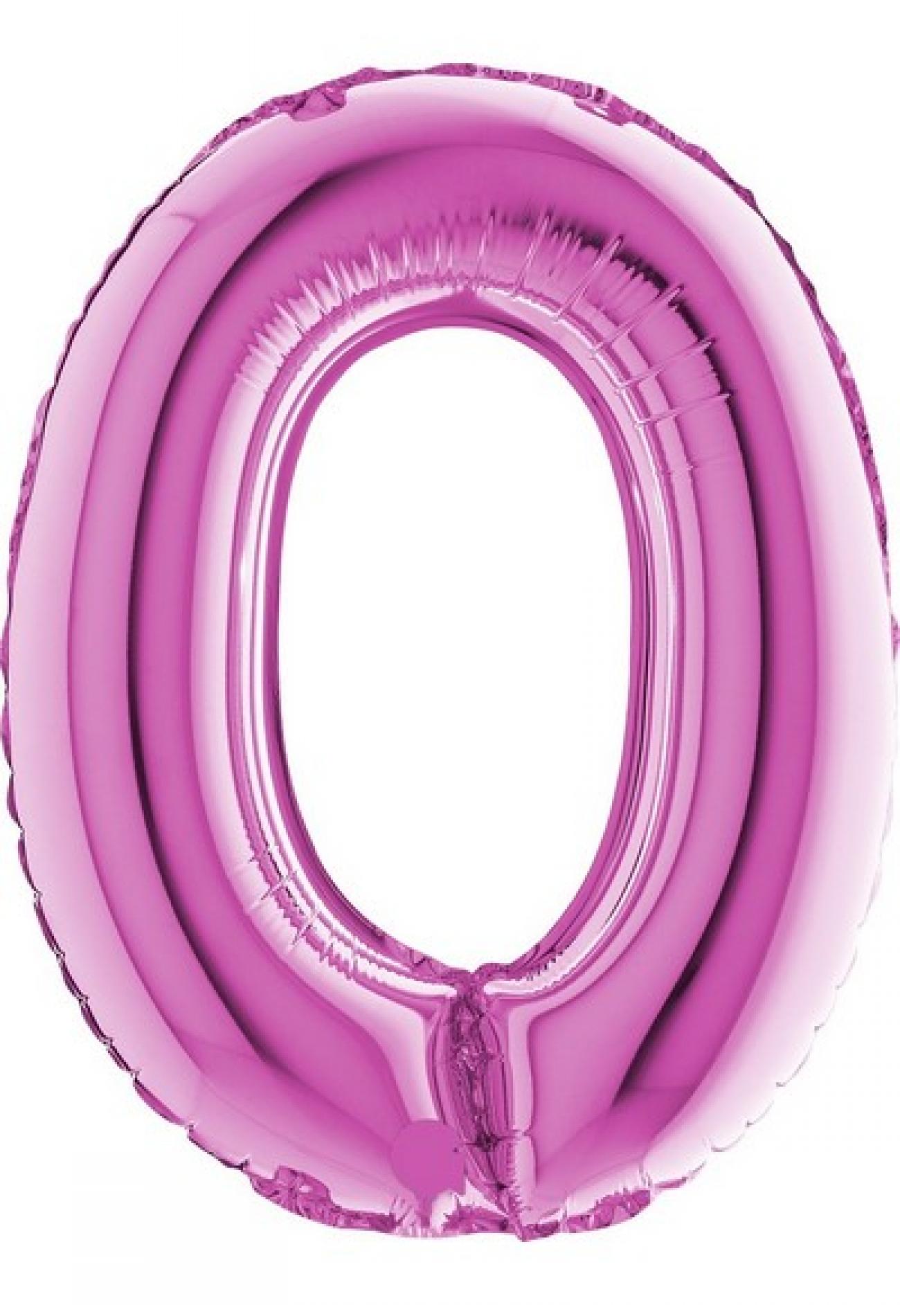 Pallone foil 40" - 102 cm Numero 0 Magenta Q