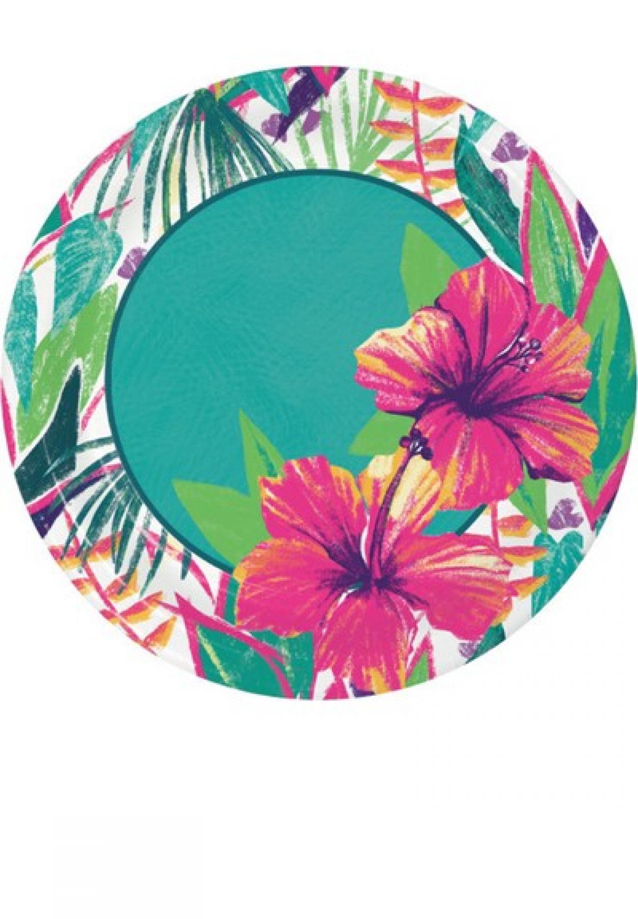 Piatto carta 23 cm Island Tropics  8 pz