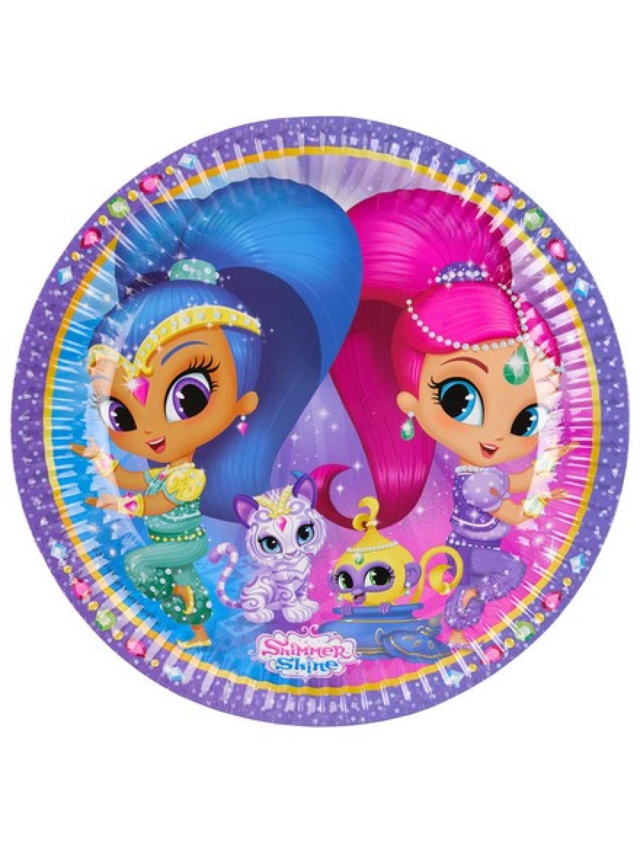 Piatto 23 cm Shimmer & Shine - 8 pezzi