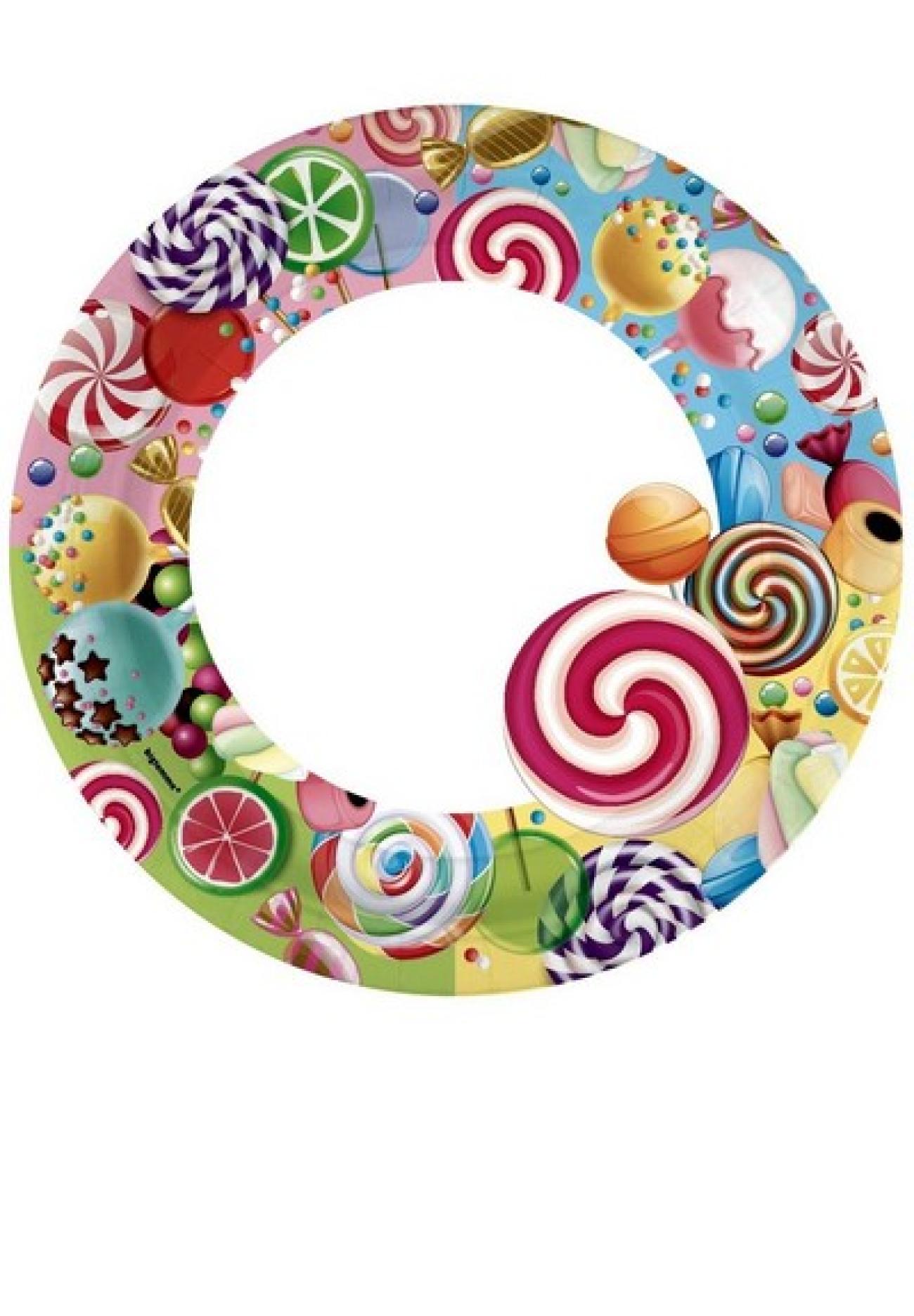 Piatto carta 23 cm Candy - 8 pezzi