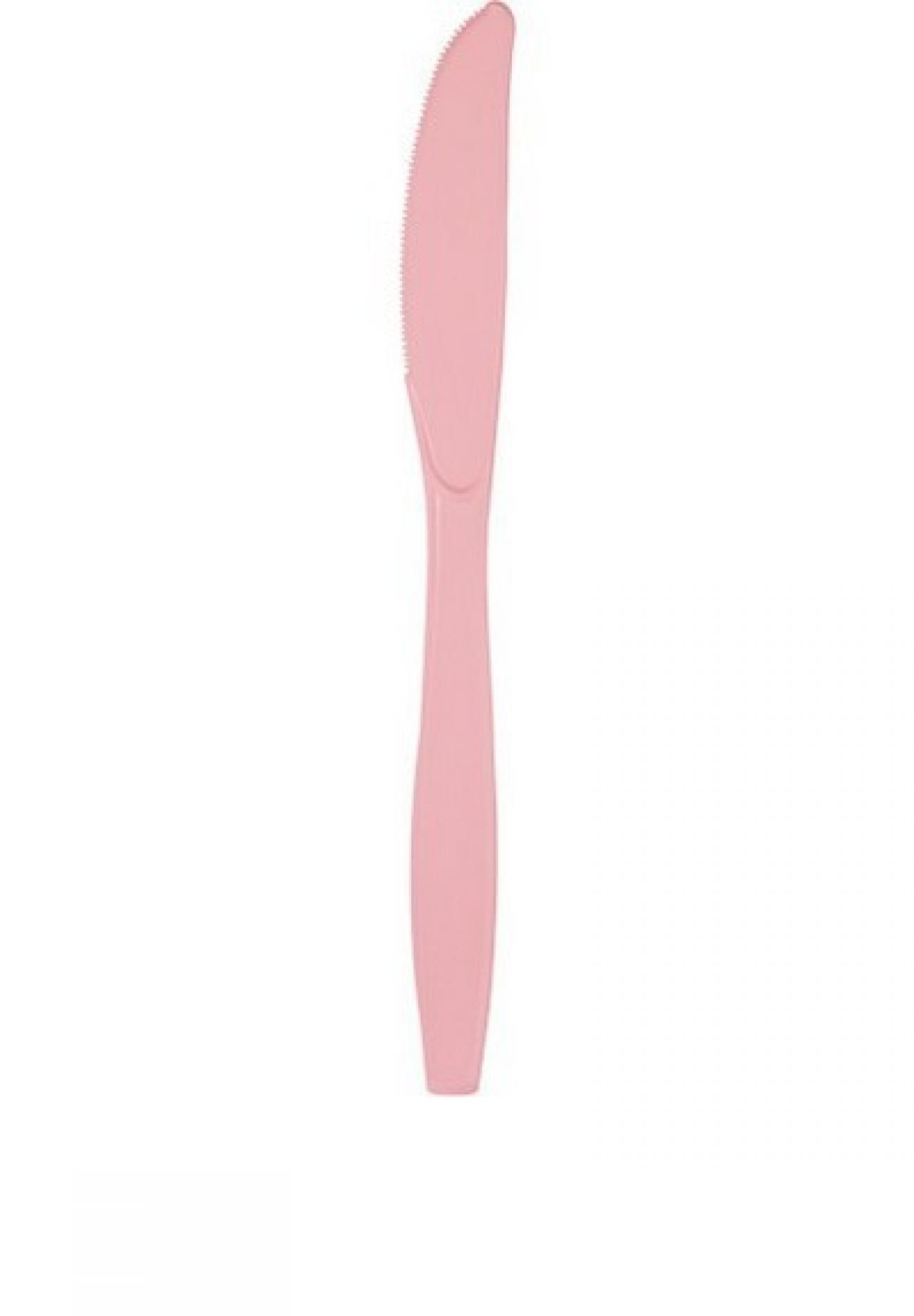 Coltello plastica Rosa Pastello 24 pz