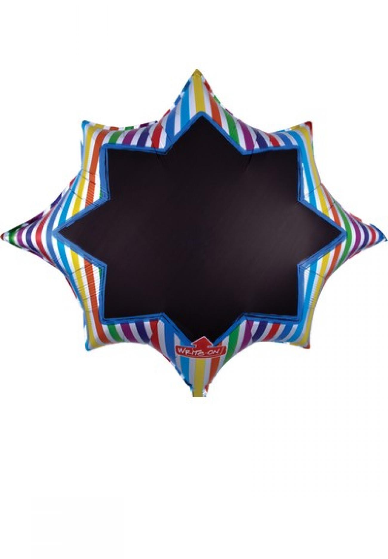 Pallone foil Supershape 35" - 88 cm Multi-stripe SCRIVIBILE PENNARELLO INCLUSO