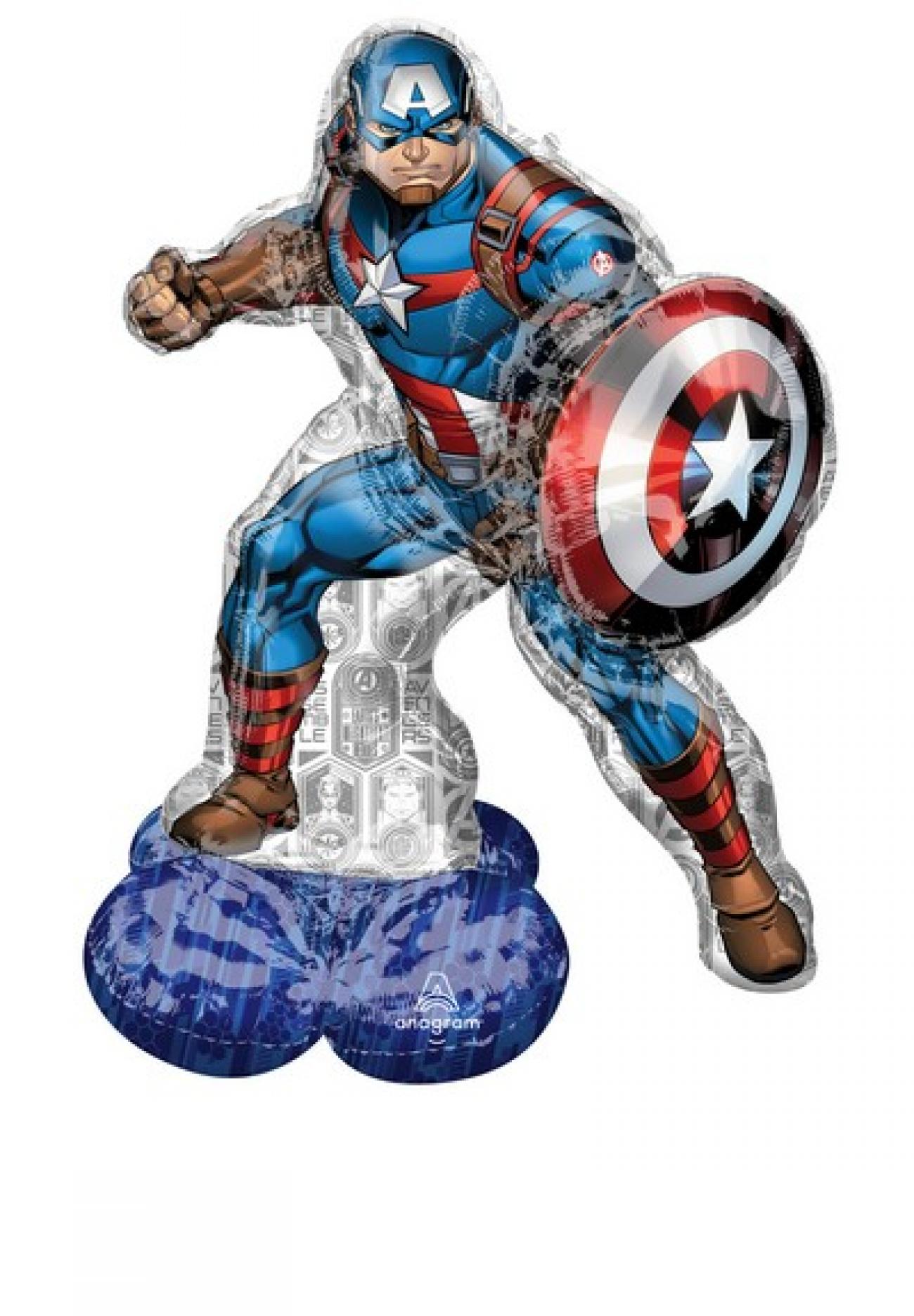 Pallone foil Airloonz Capitan America 96 x 122 cm