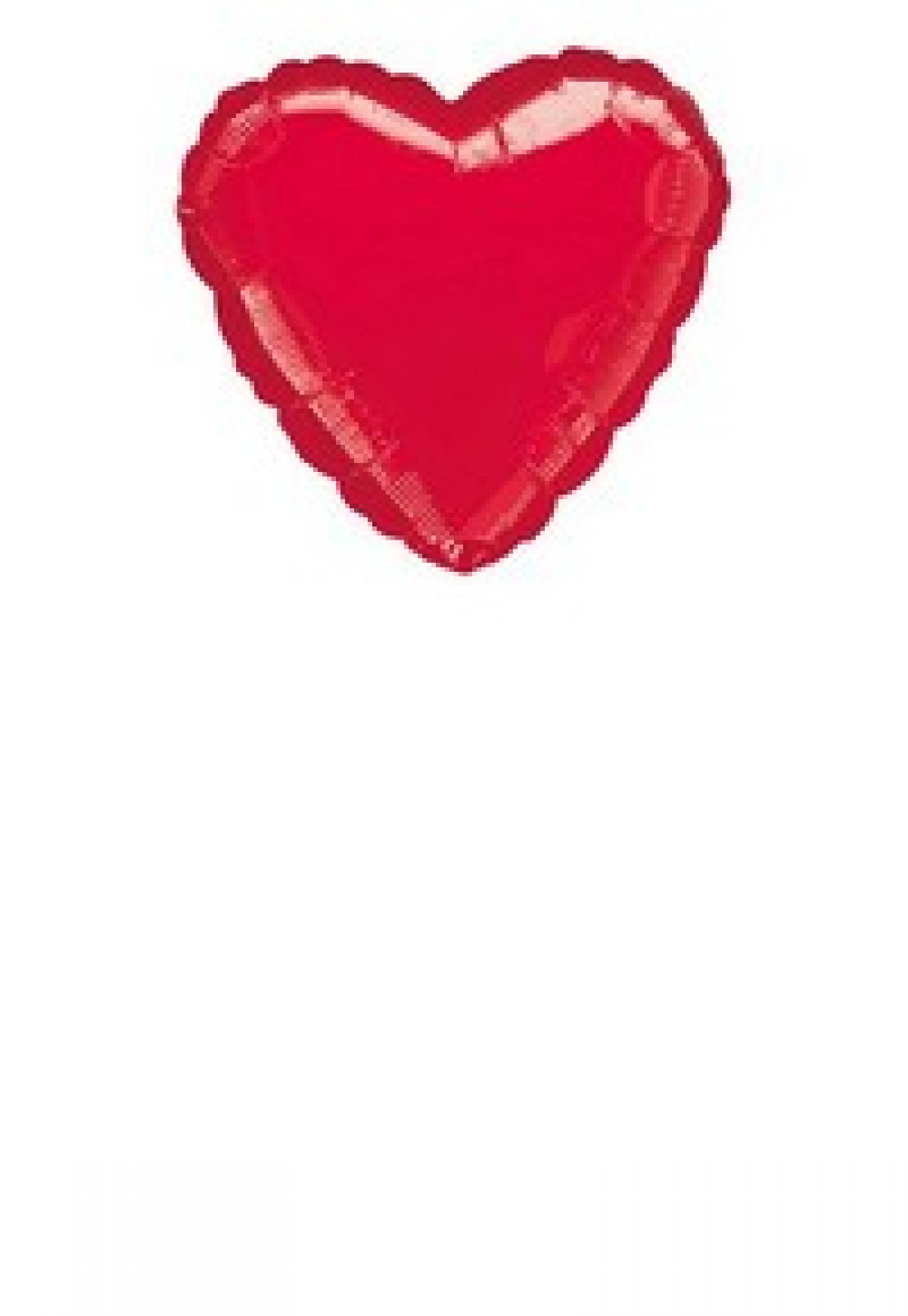 Pallone foil Minishape 9" - 23 cm Cuore rosso - SI GONFIA AD ARIA