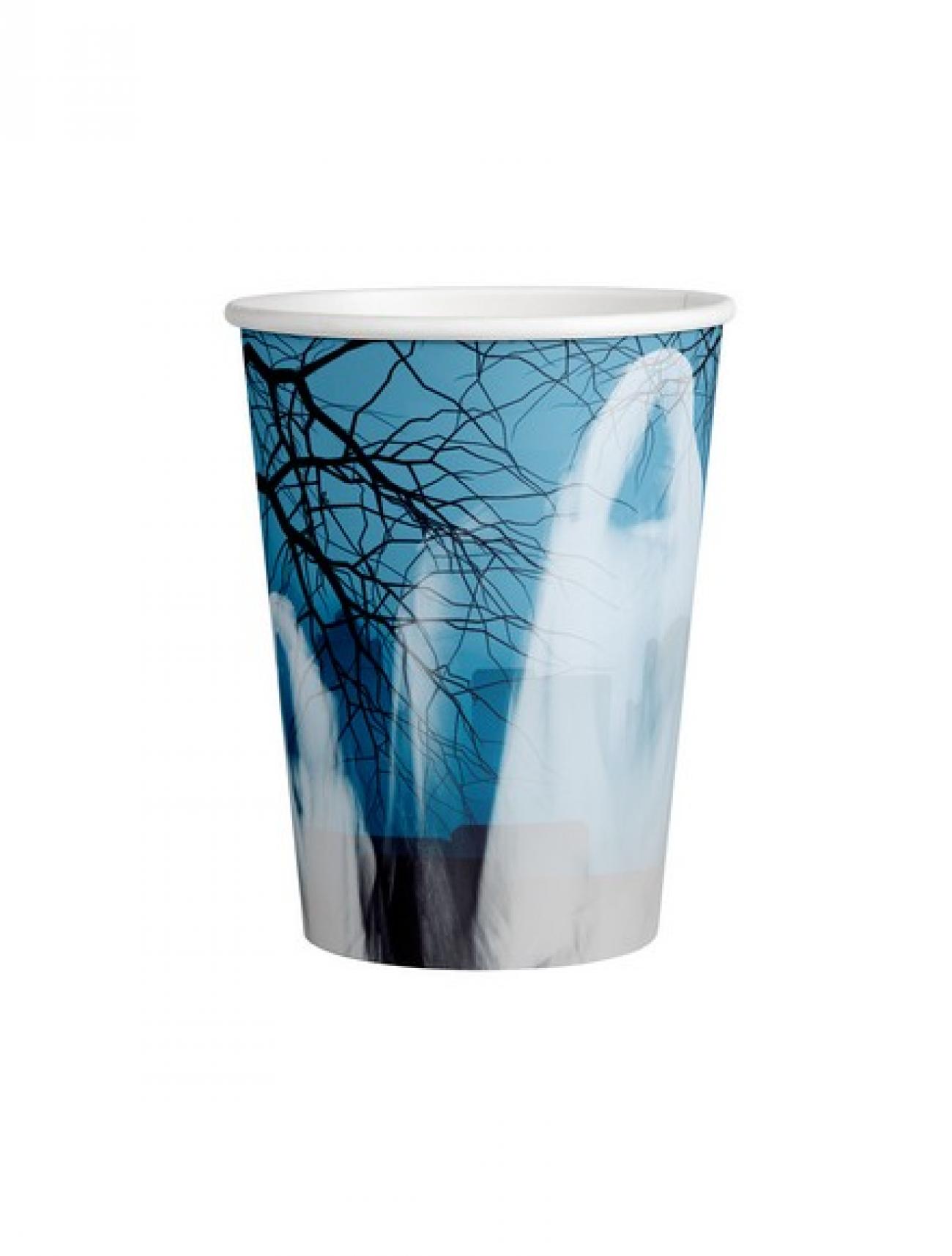 Bicchiere carta 250 ml Haunted Forest - Lupo 8pz