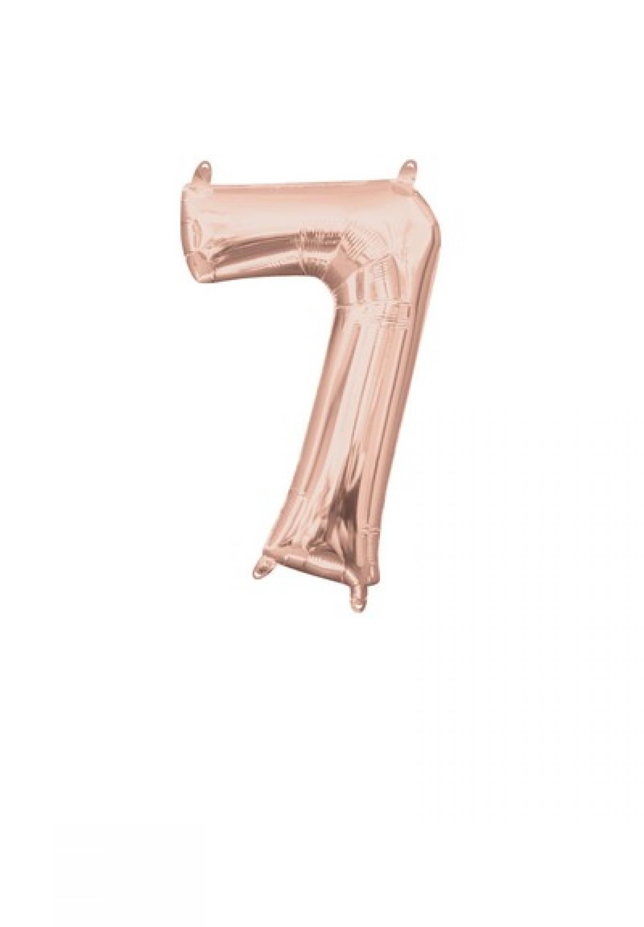 Pallone foil 14" - 36 cm Numero 7 Rose Gold