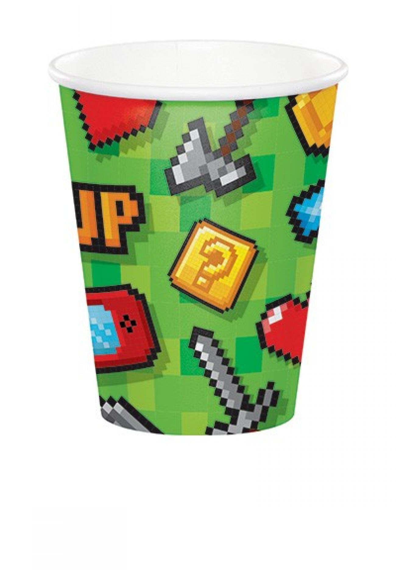 Bicchiere carta 266 ml Videogame - Gaming Party 8 pz