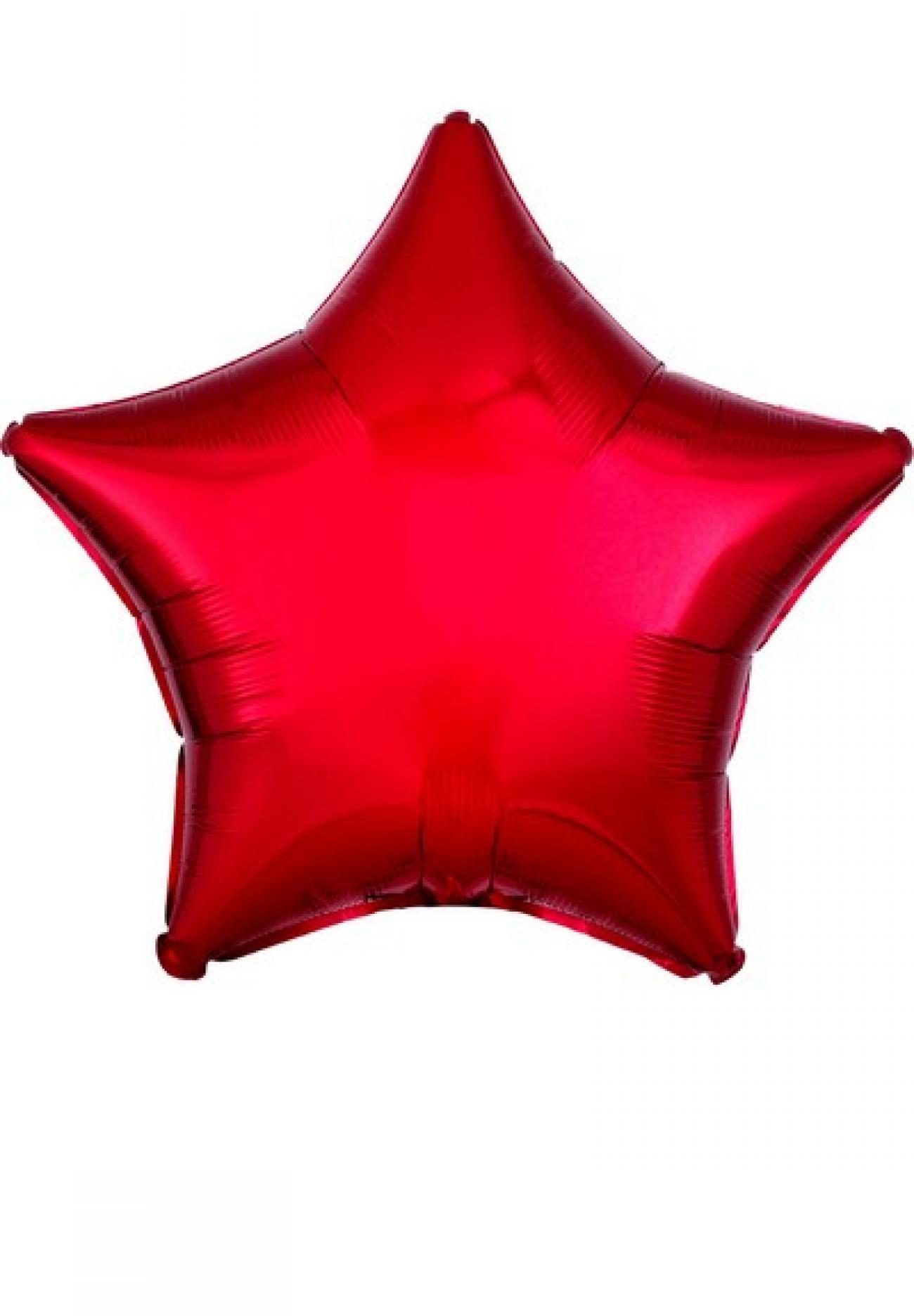 Std Metallic Red Foil Blloon Star Pckd 48cm C16 S