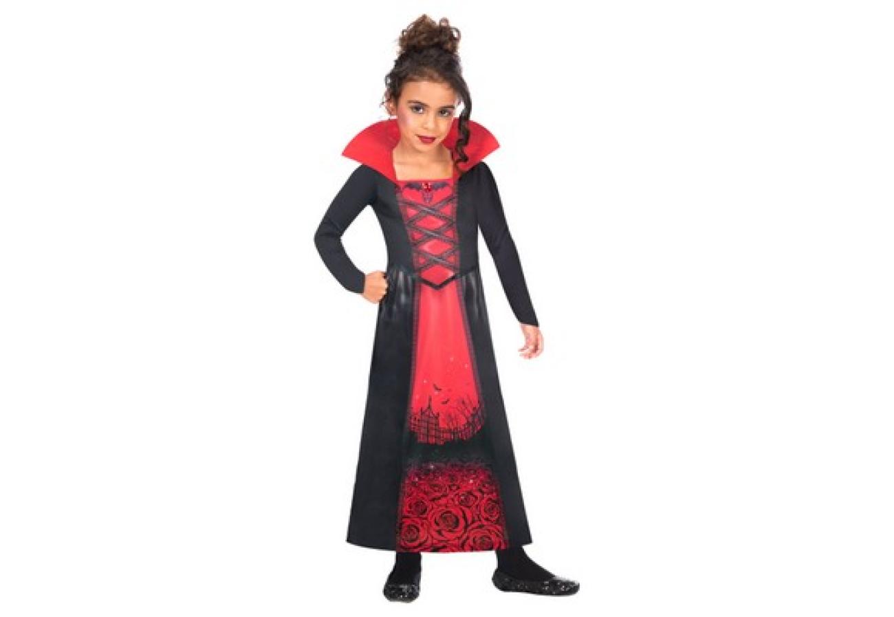 Costume da bambina Rose Vampires ECO SOSTENIBILE 4-6 anni