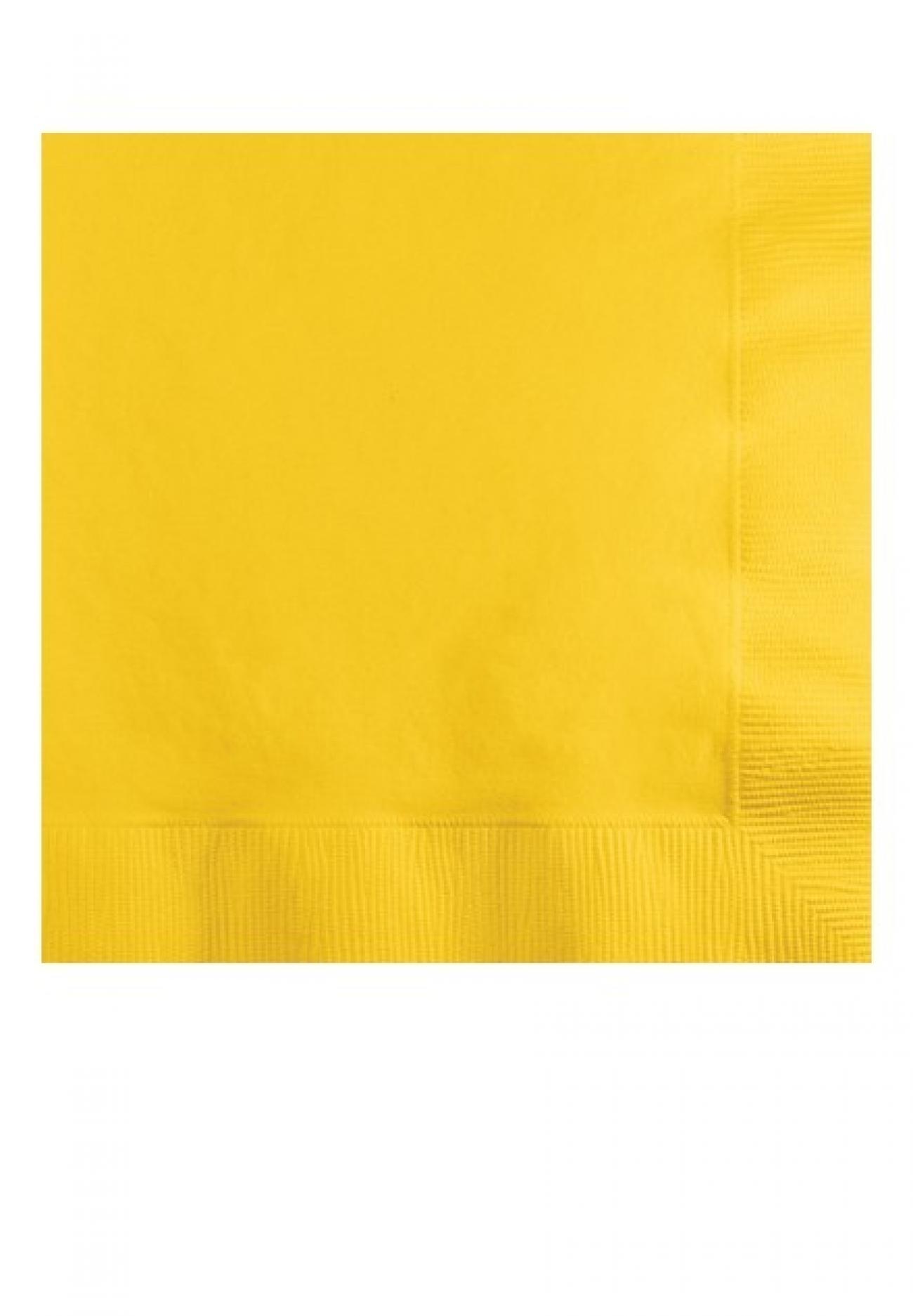 Tovagliolo 33 x 33 cm, 2 veli Giallo 20 pz