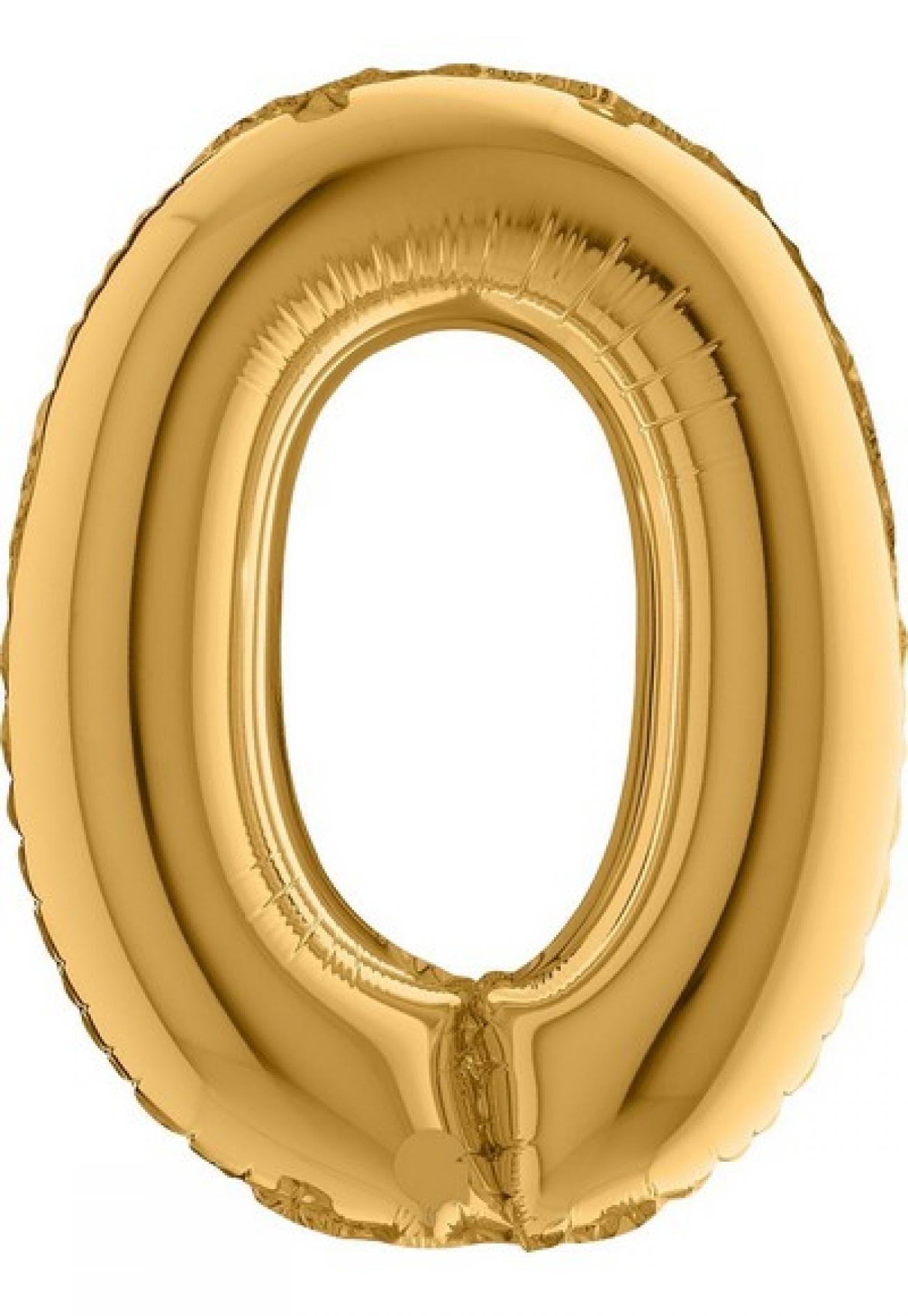 Pallone foil 14" - 36 cm Numero 0 Oro Q