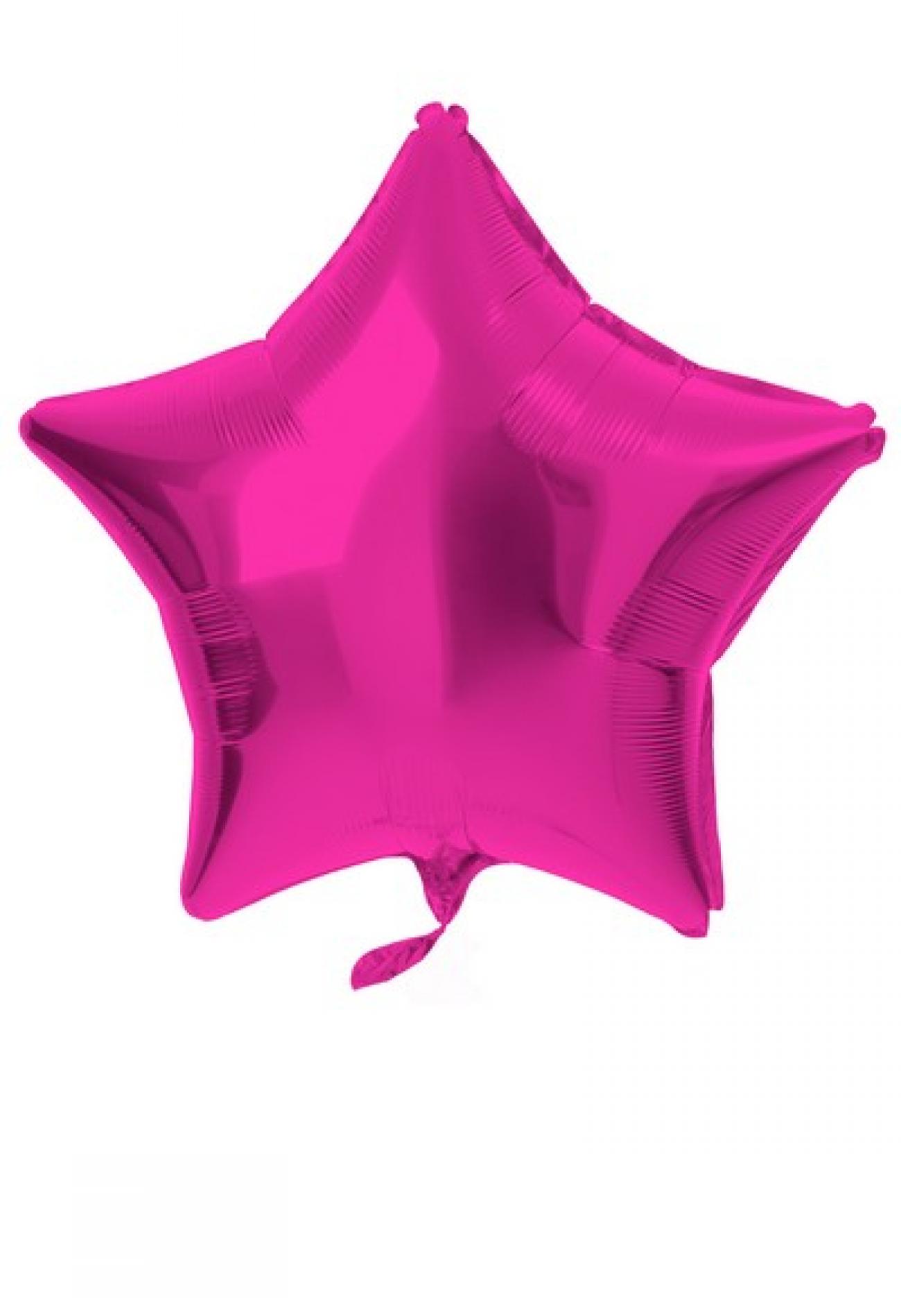 Pallone foil 19" - 48 cm Stella magenta lucido