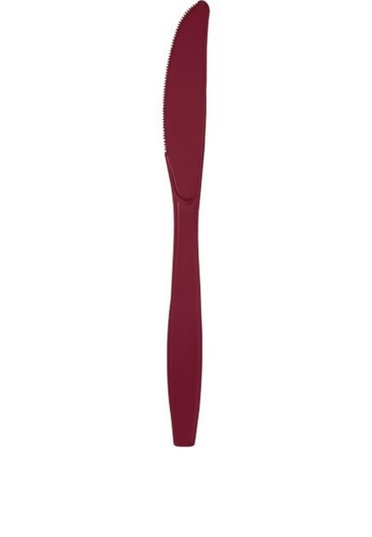 Coltello plastica h. 17 cm Bordeaux Burgundy - 24 pezzi