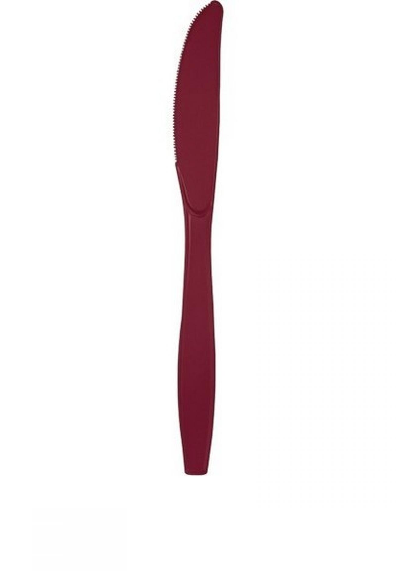 Coltello plastica h. 17 cm Bordeaux Burgundy  24 pz