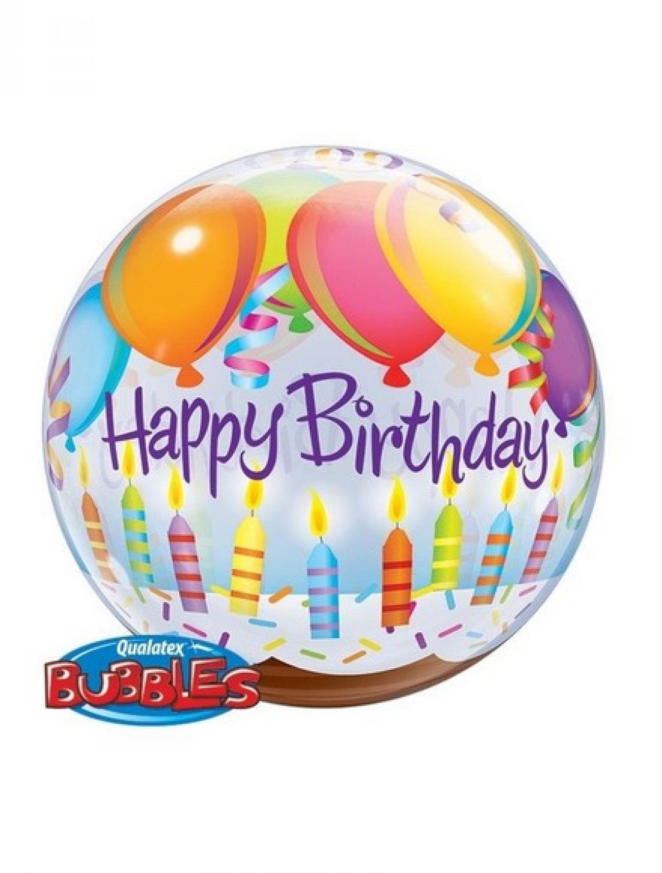 Pallone Bubble 22"-56cm Balloon & Candles