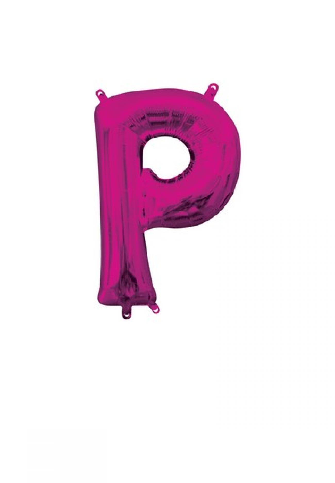 Pallone foil 14" - 36 cm Lettera P Magenta