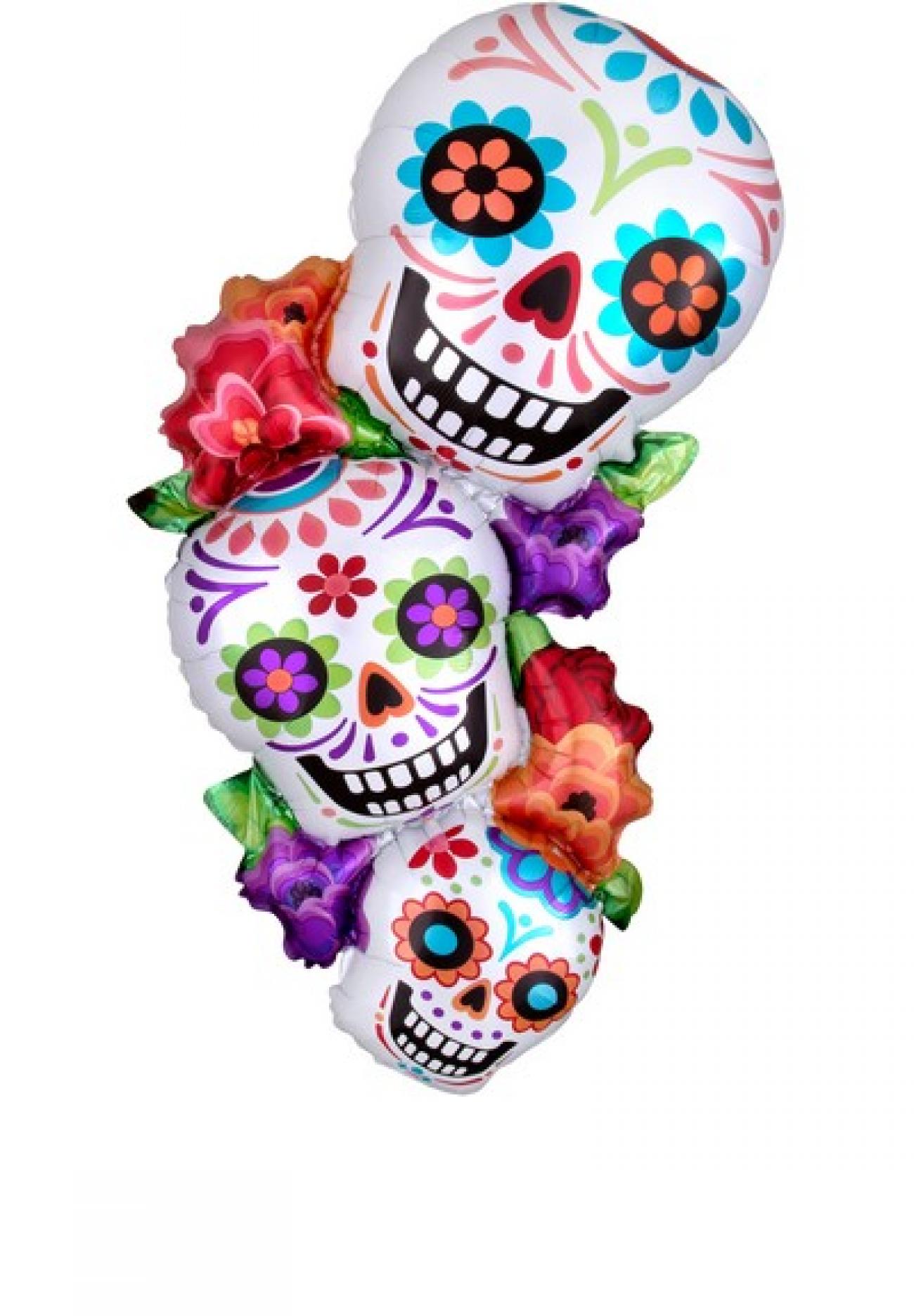 Pallone foil Supershape 55 x 96 cm Stacking Sugar Skull