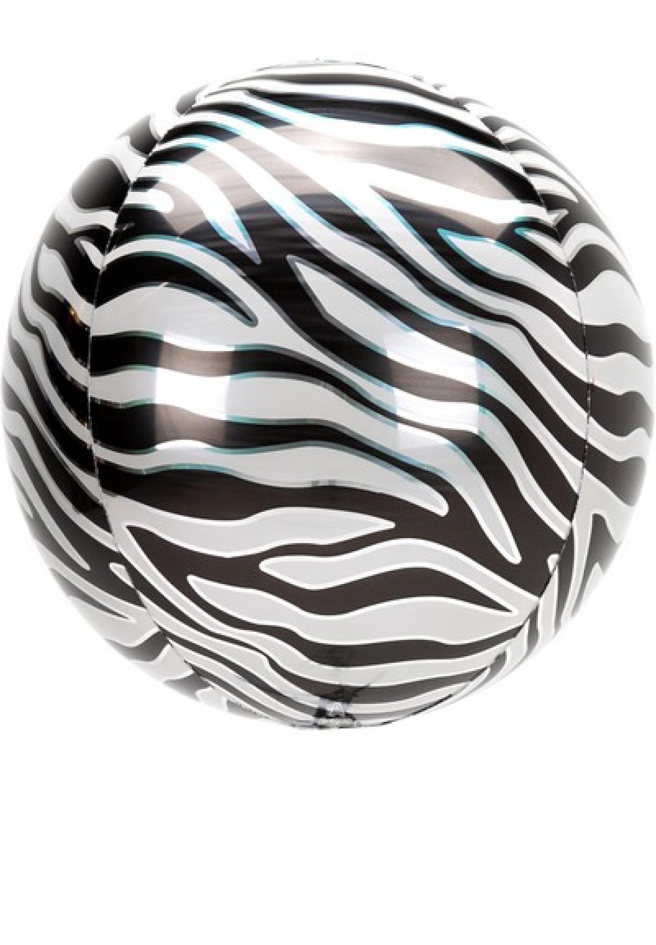 Pallone foil ORBZ 38 x 40 cm Zebra