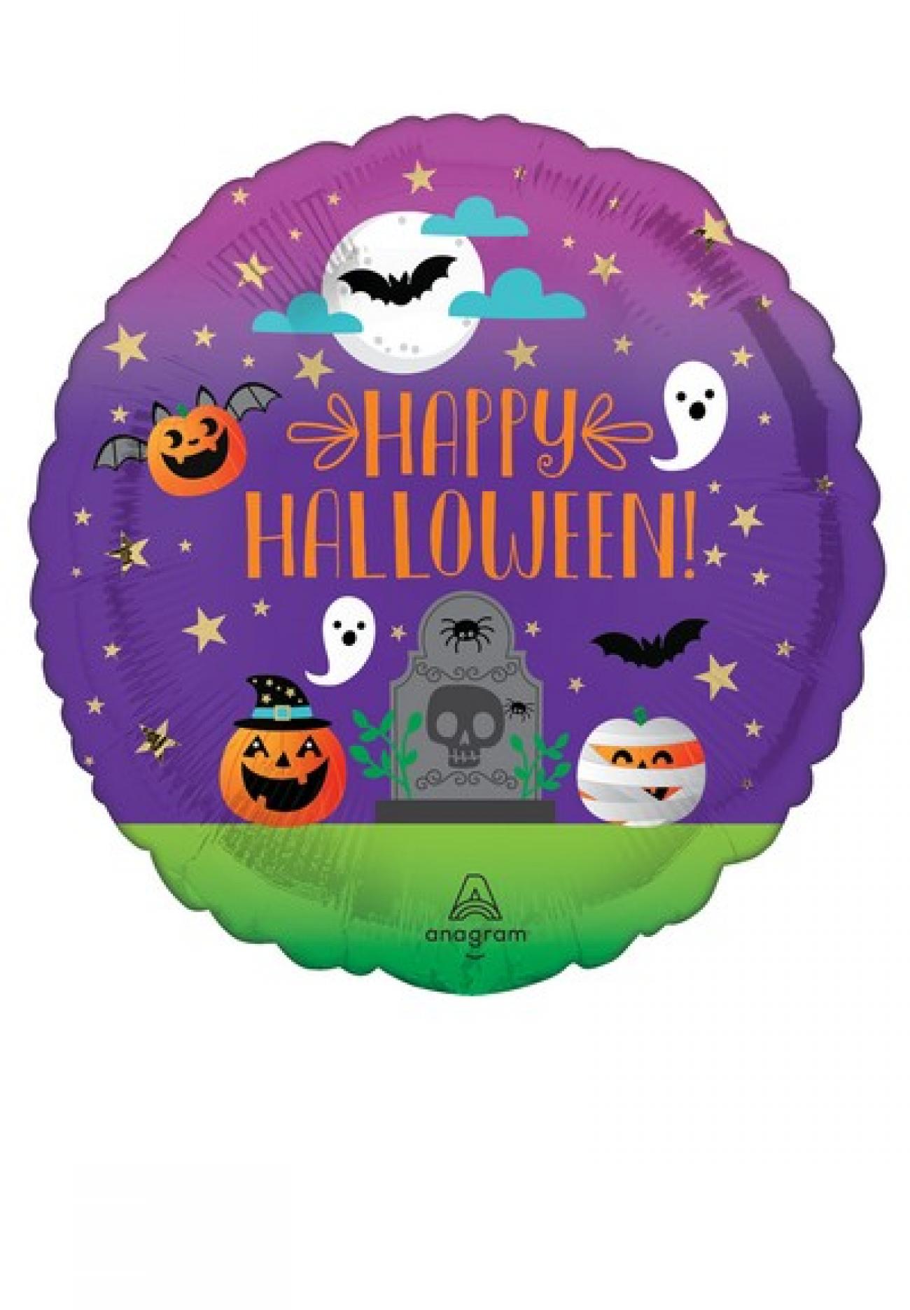 Pallone foil standard 17" - 42 cm Spooky Halloween