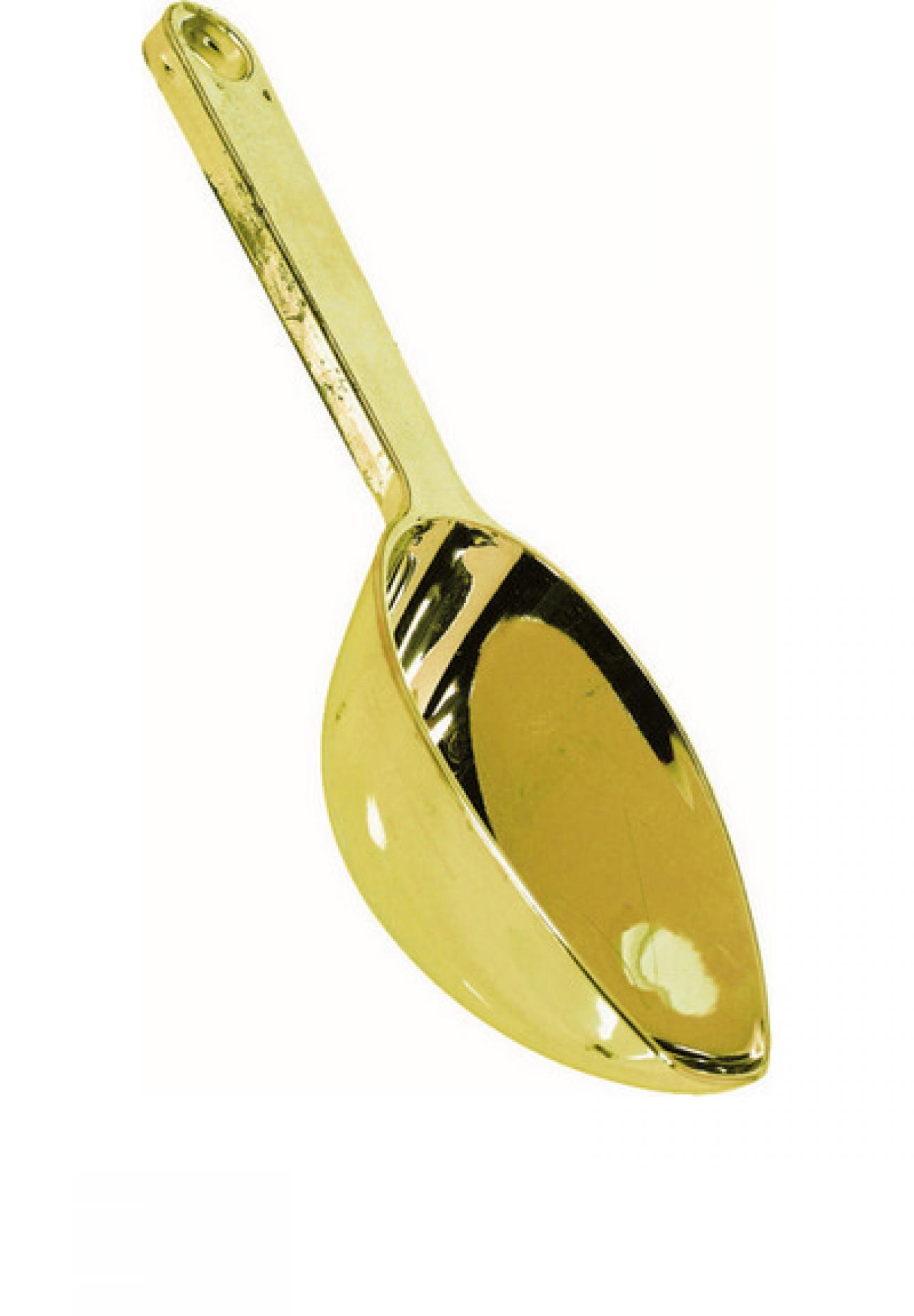 Paletta plastica metallizzata 16,7 cm, gold