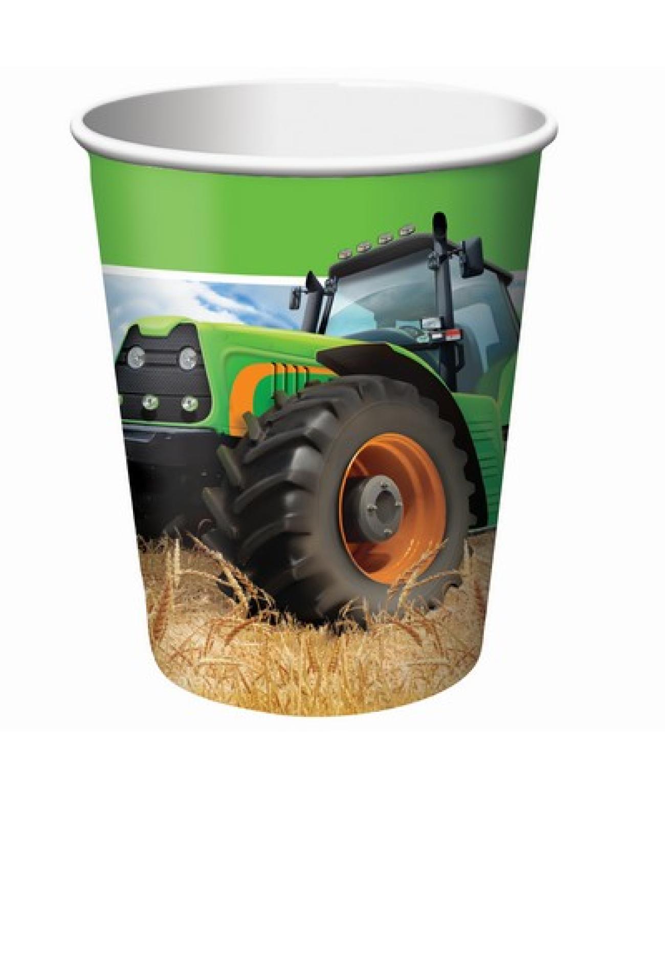 Bicchiere carta 266 ml Trattore - Tractor Time - 8 pezzi