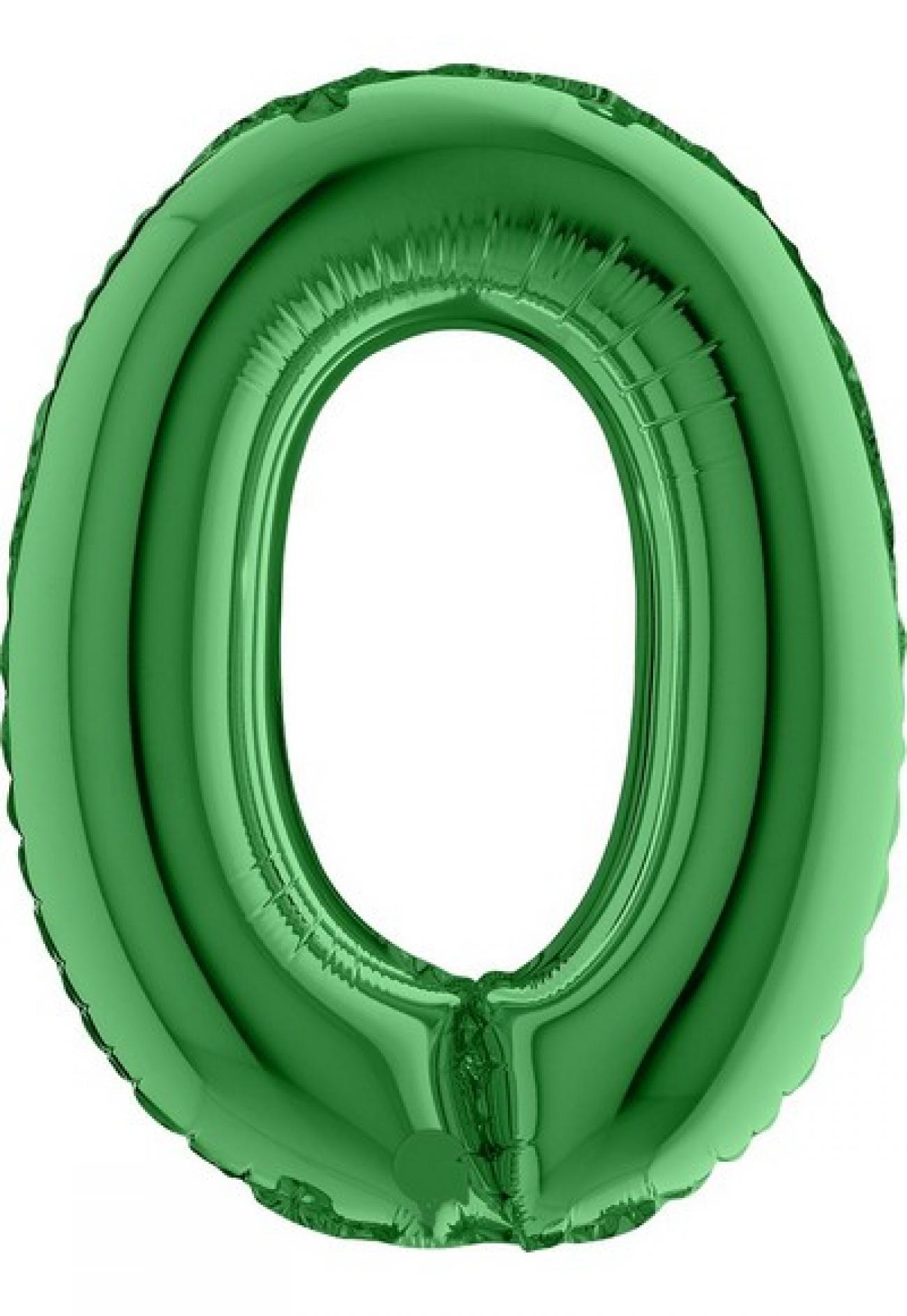 Pallone foil 14" - 36 cm Numero 0 Verde Q