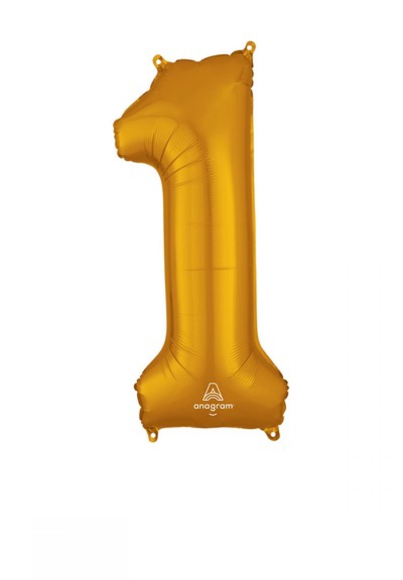 Pallone foil Supershape 34" - 86 cm Numero 1 Oro