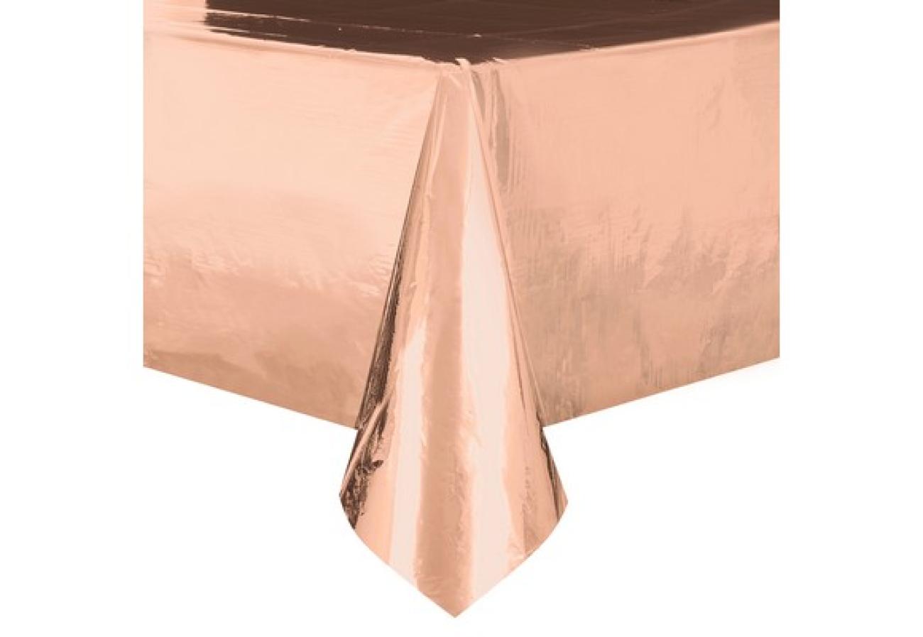 Tovaglia plastica 137 x 274 cm Rose Gold metallizzato