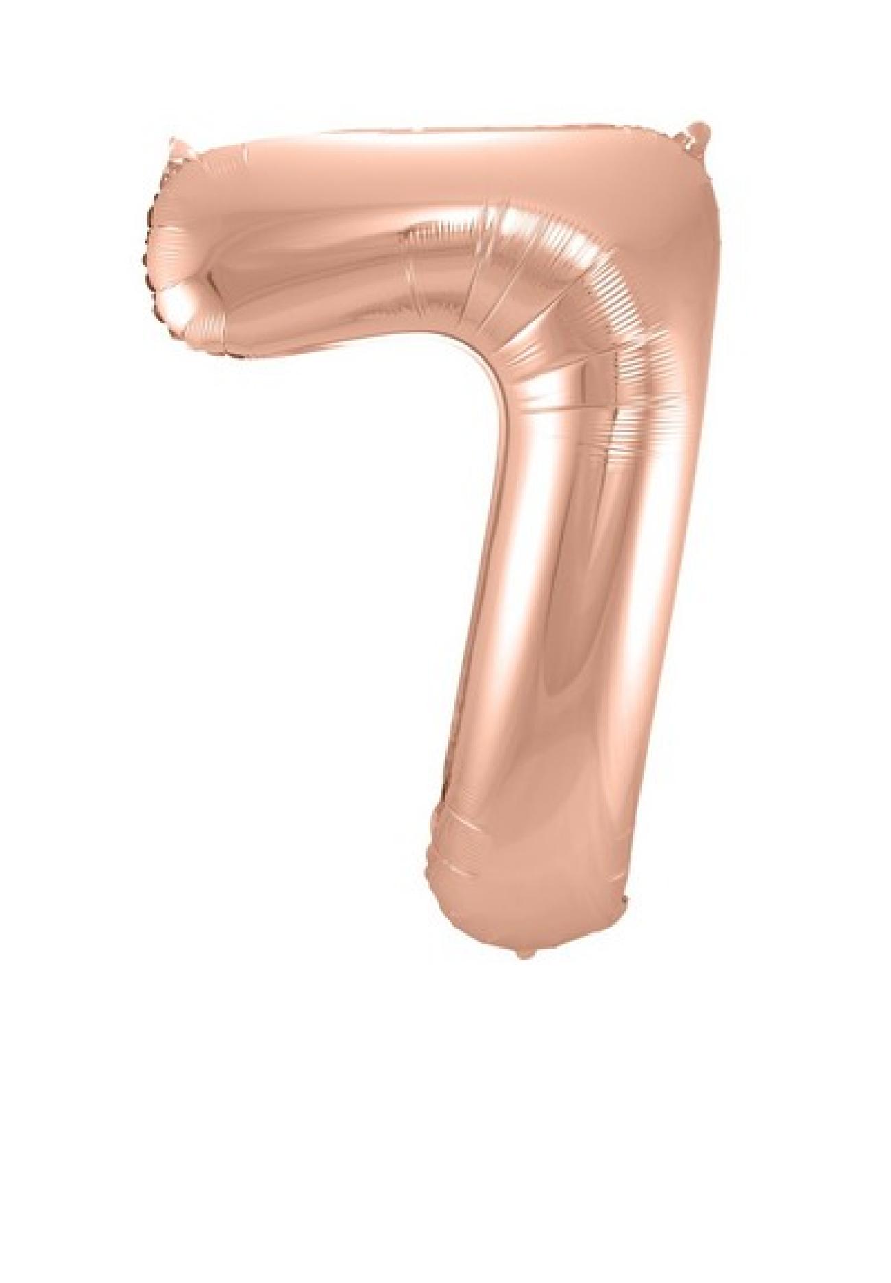 Pallone foil 34" - 86 cm Numero 7 Rose Gold