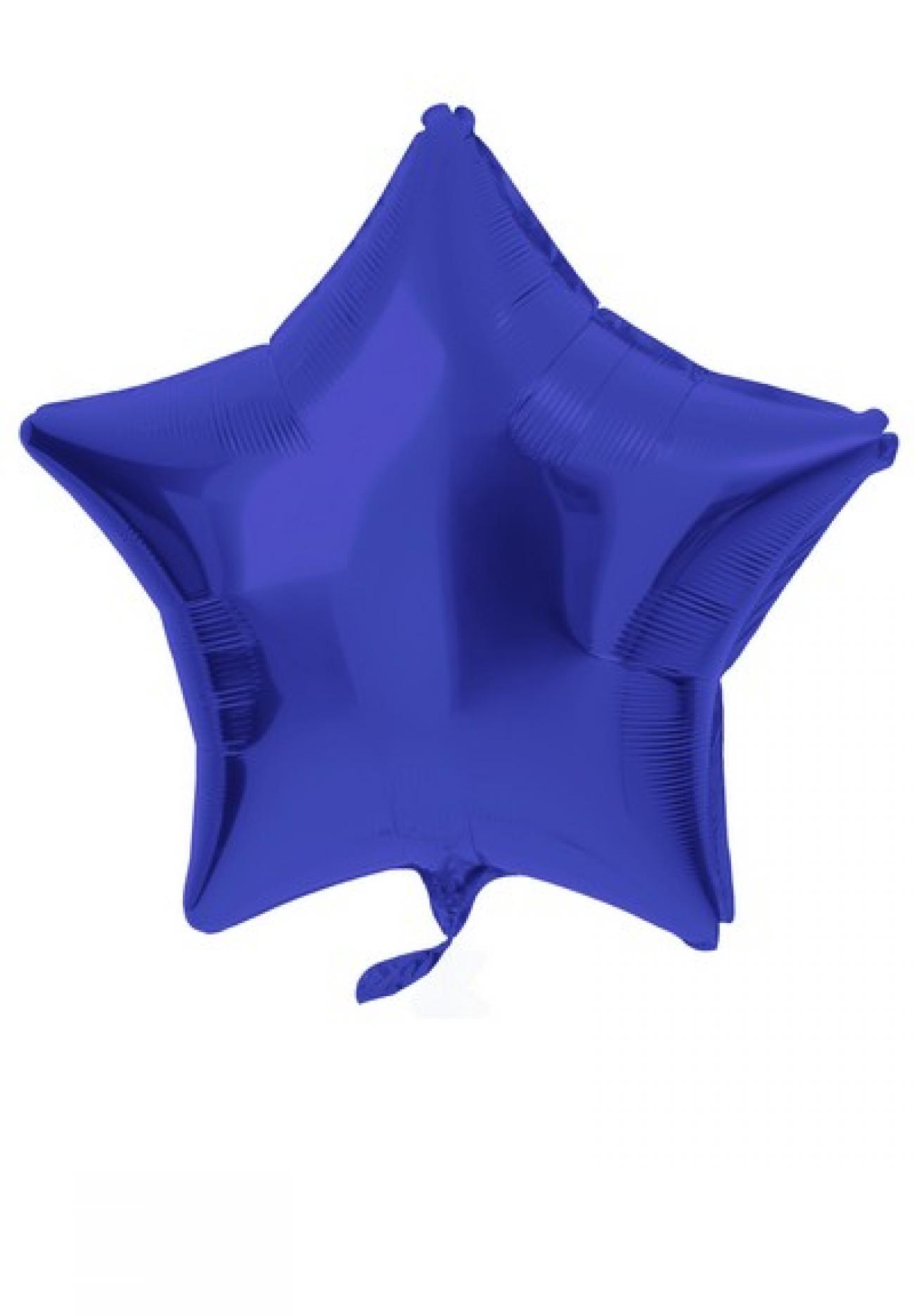 Pallone foil 19" - 48 cm Stella blu satinato