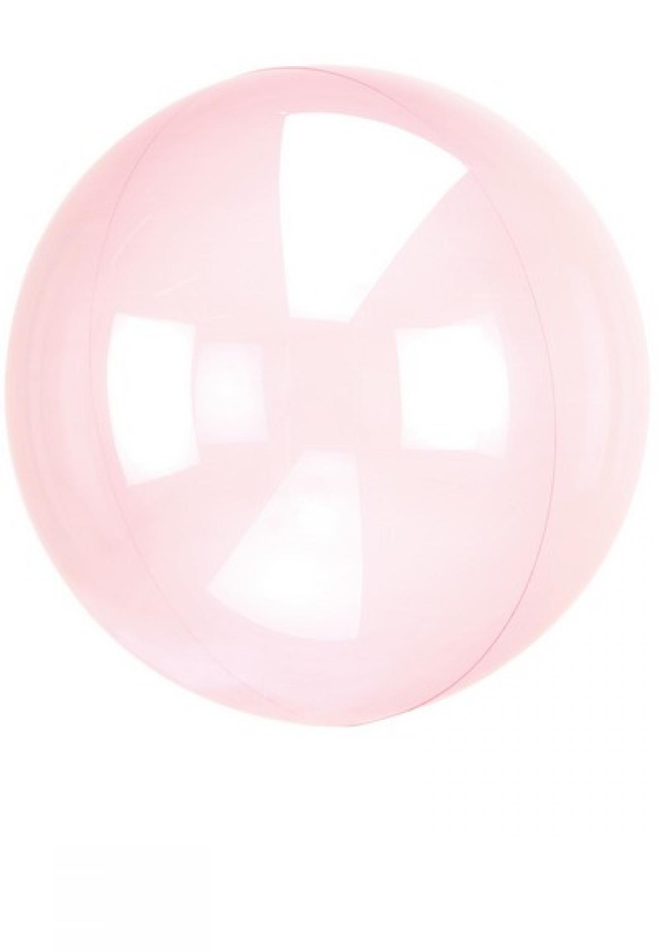 Pallone foil Clearz Crystal Rosa Acceso 