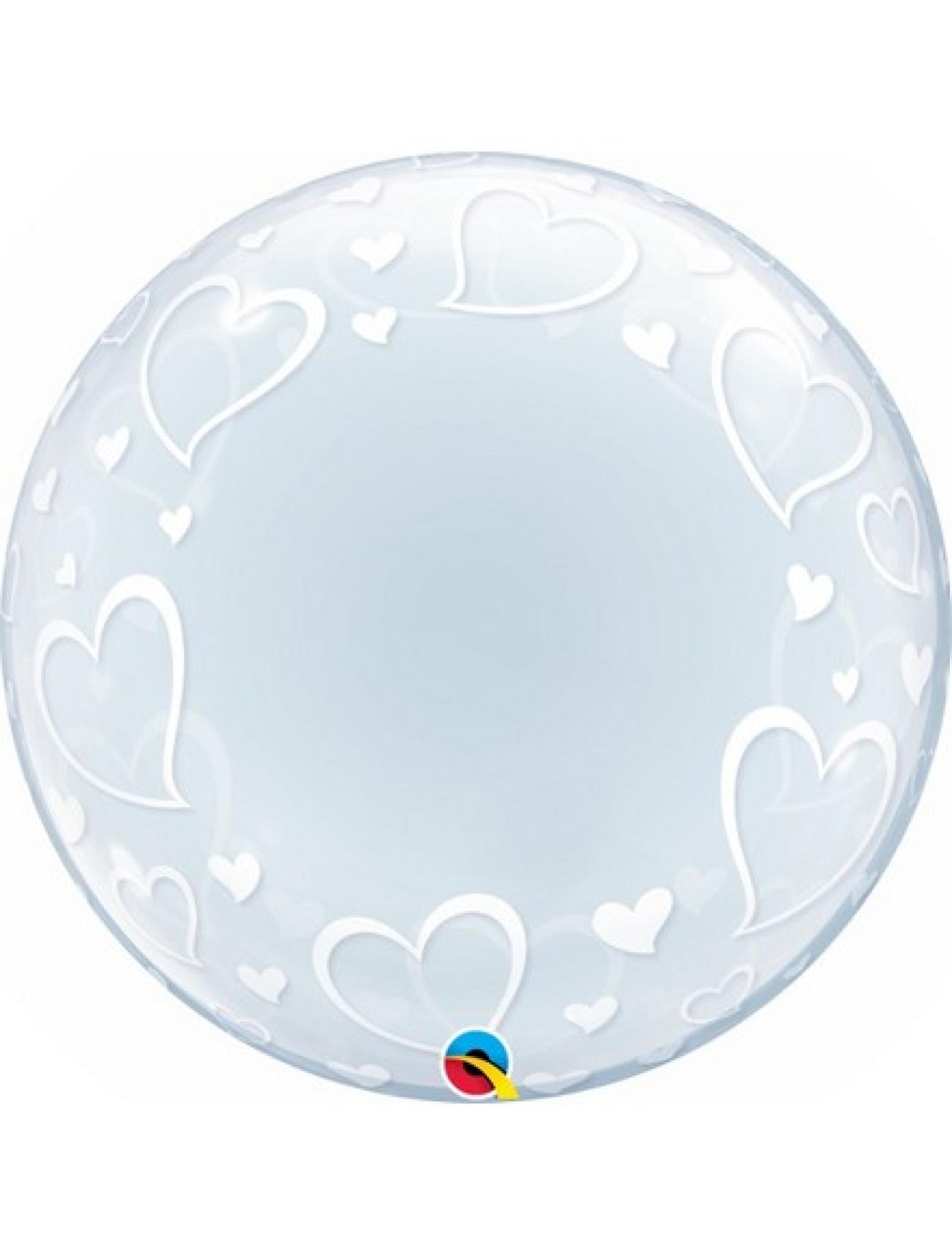 Pallone Bubble 24"-61 cm Stylish Heart