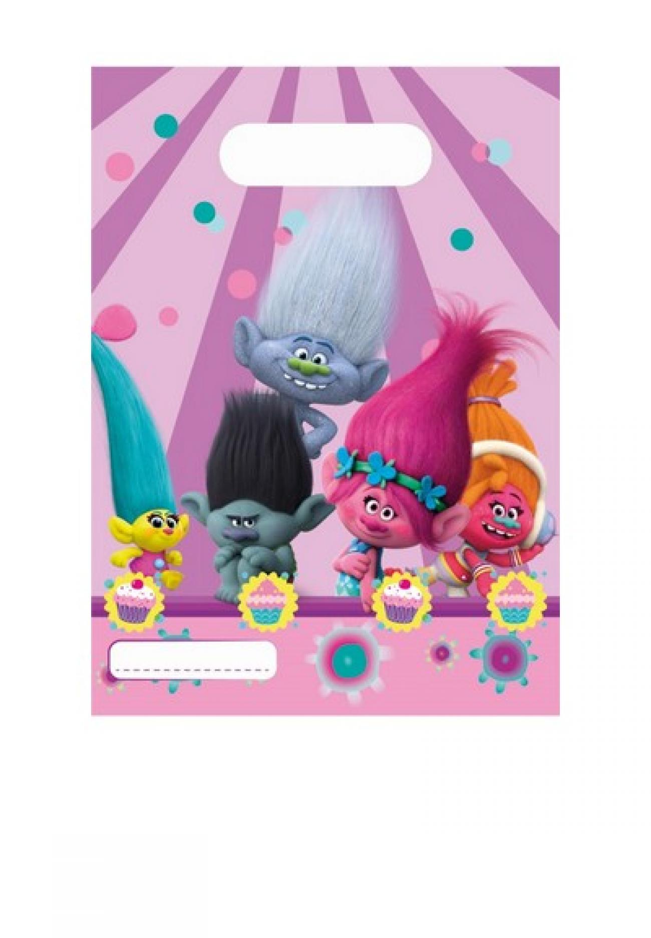 Loot bag Trolls  6 pz