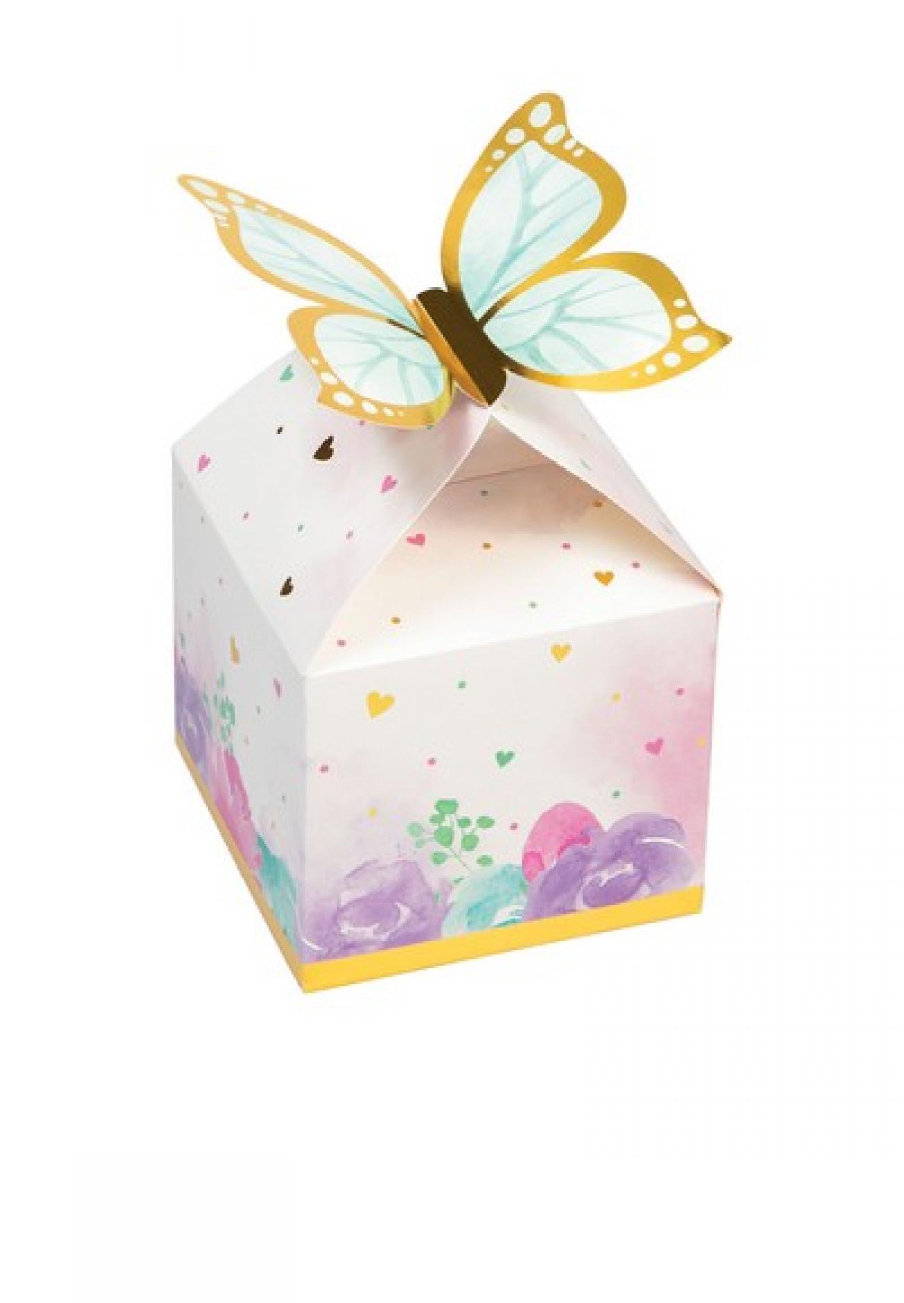 Favor box 12 x 10 cm Farfalle 8pz