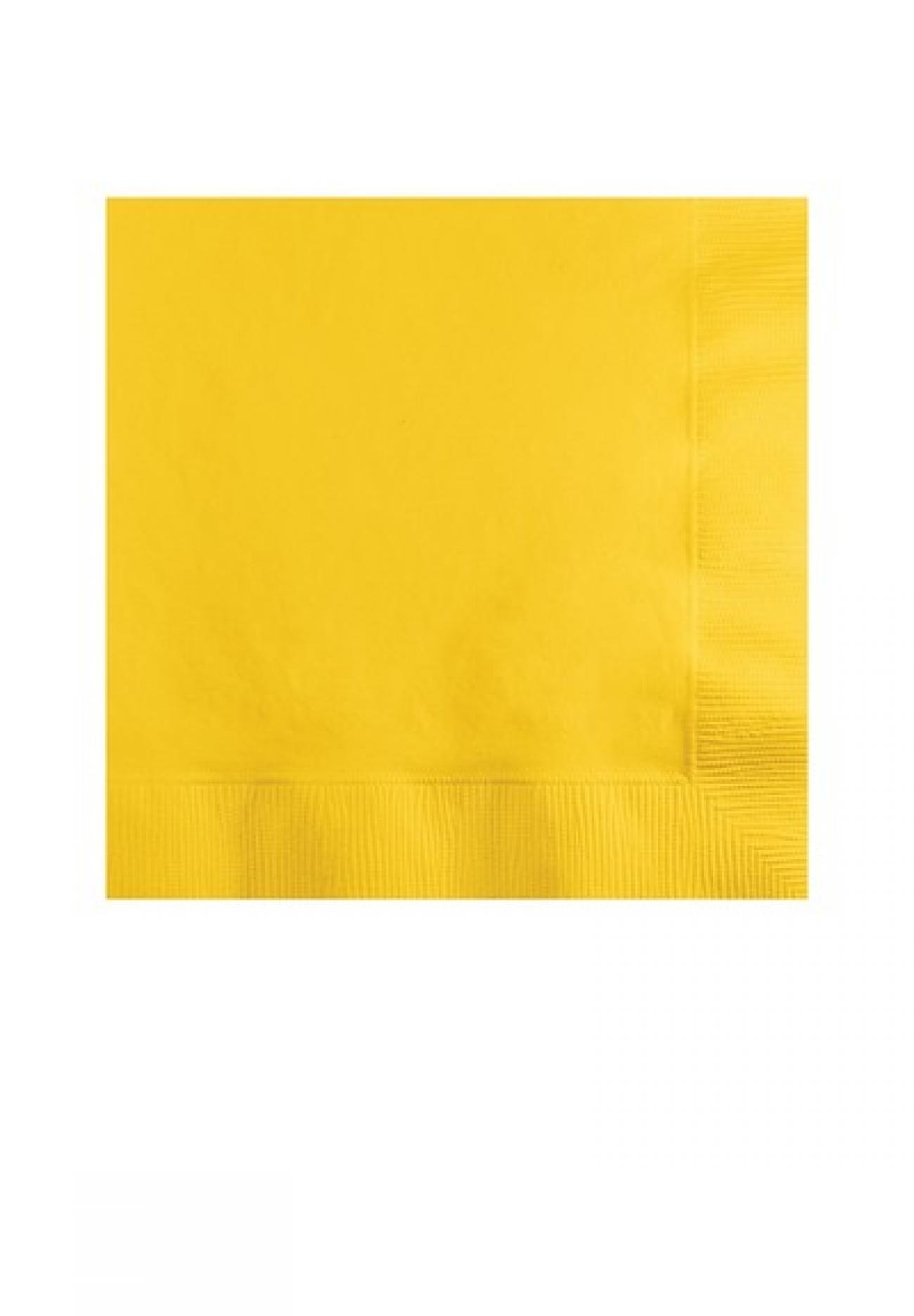 Tovaglioli 25x25 cm, 2 veli SCHOOL BUS YELLOW