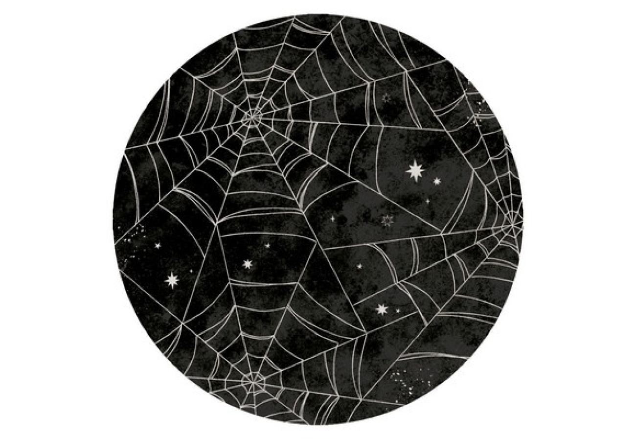 8 Plates Spiderweb Round Paper 23 cm SUP H - 8 pezzi