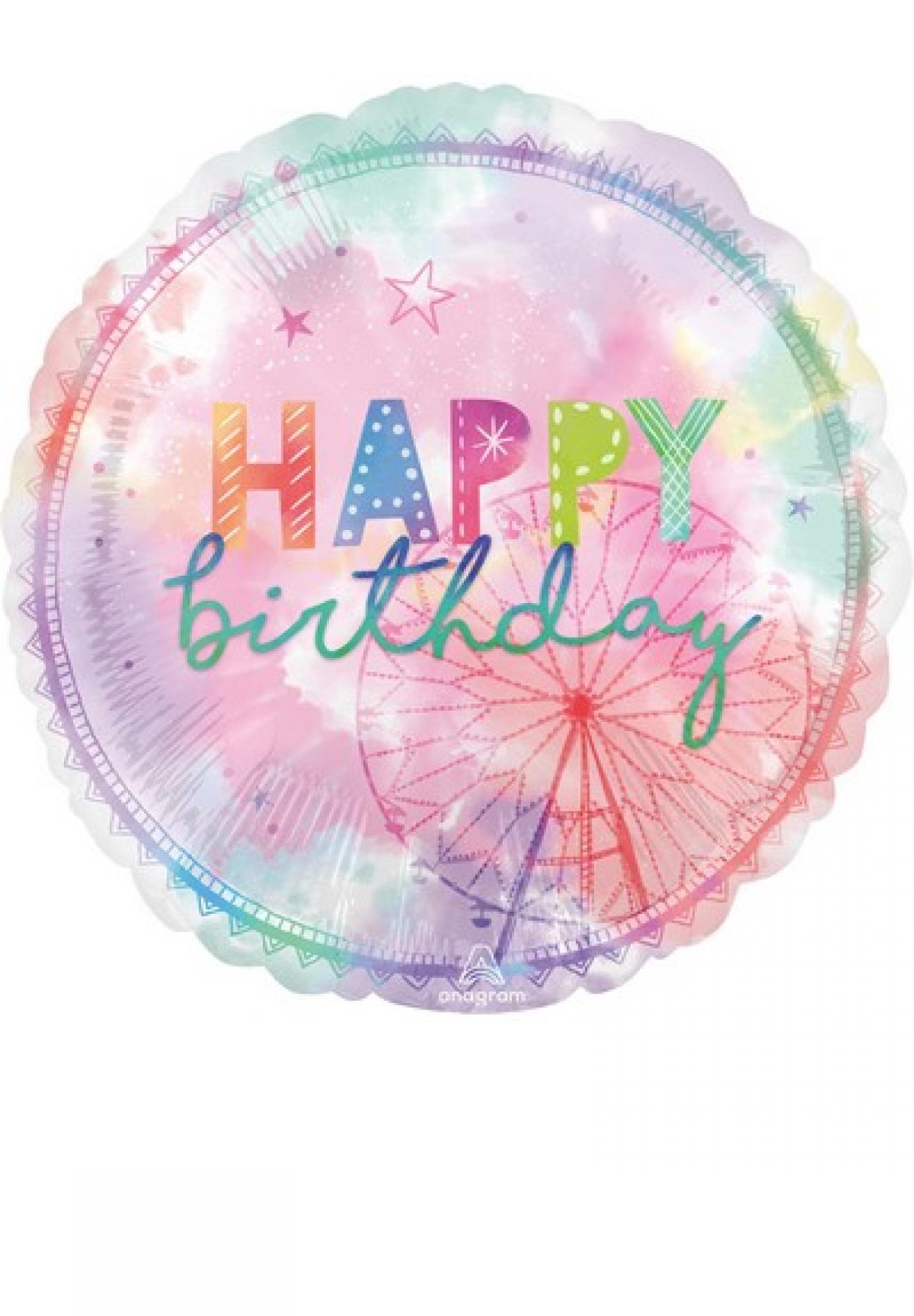 Pallone foil Jumbo Happy Birthday Girl-Chella