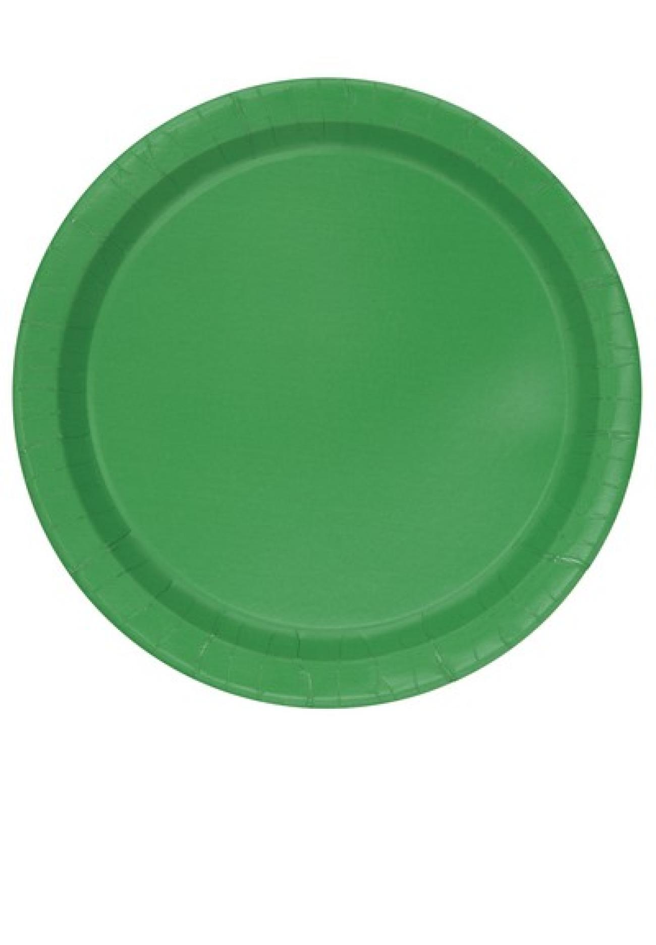 Piatto carta 23 cm Verde smeraldo - 16 pezzi