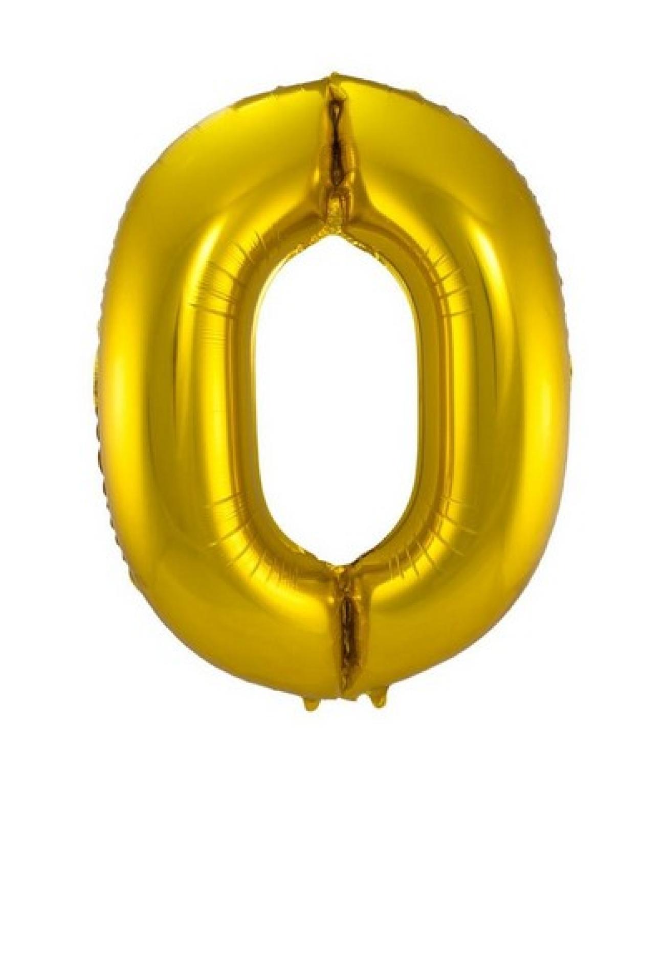 Pallone foil 34" - 86 cm Numero 0 Oro Gold