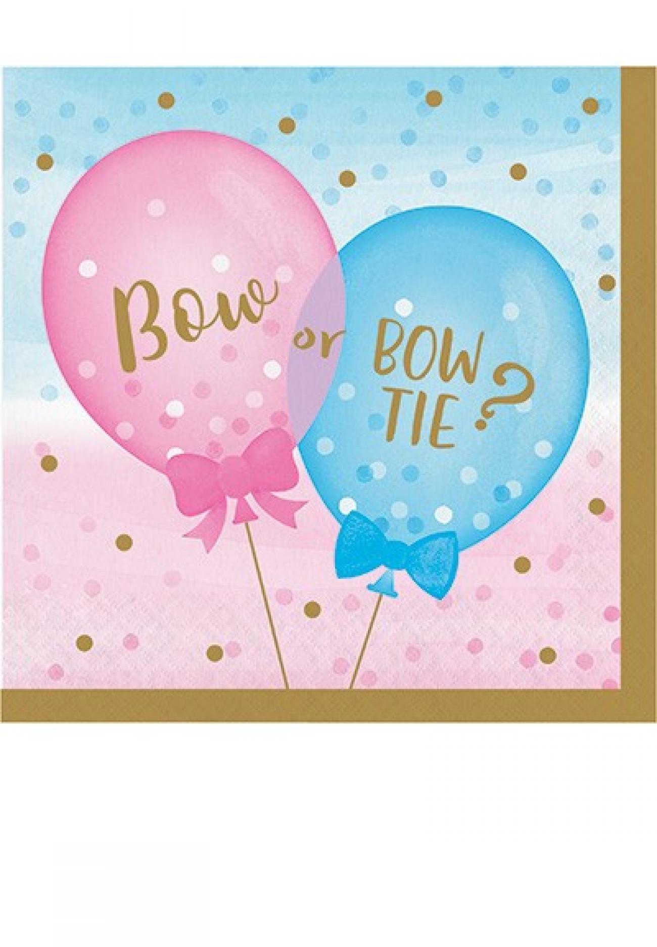 Tovagliolo 33 x 33 cm - Gender Reveal 16 pz