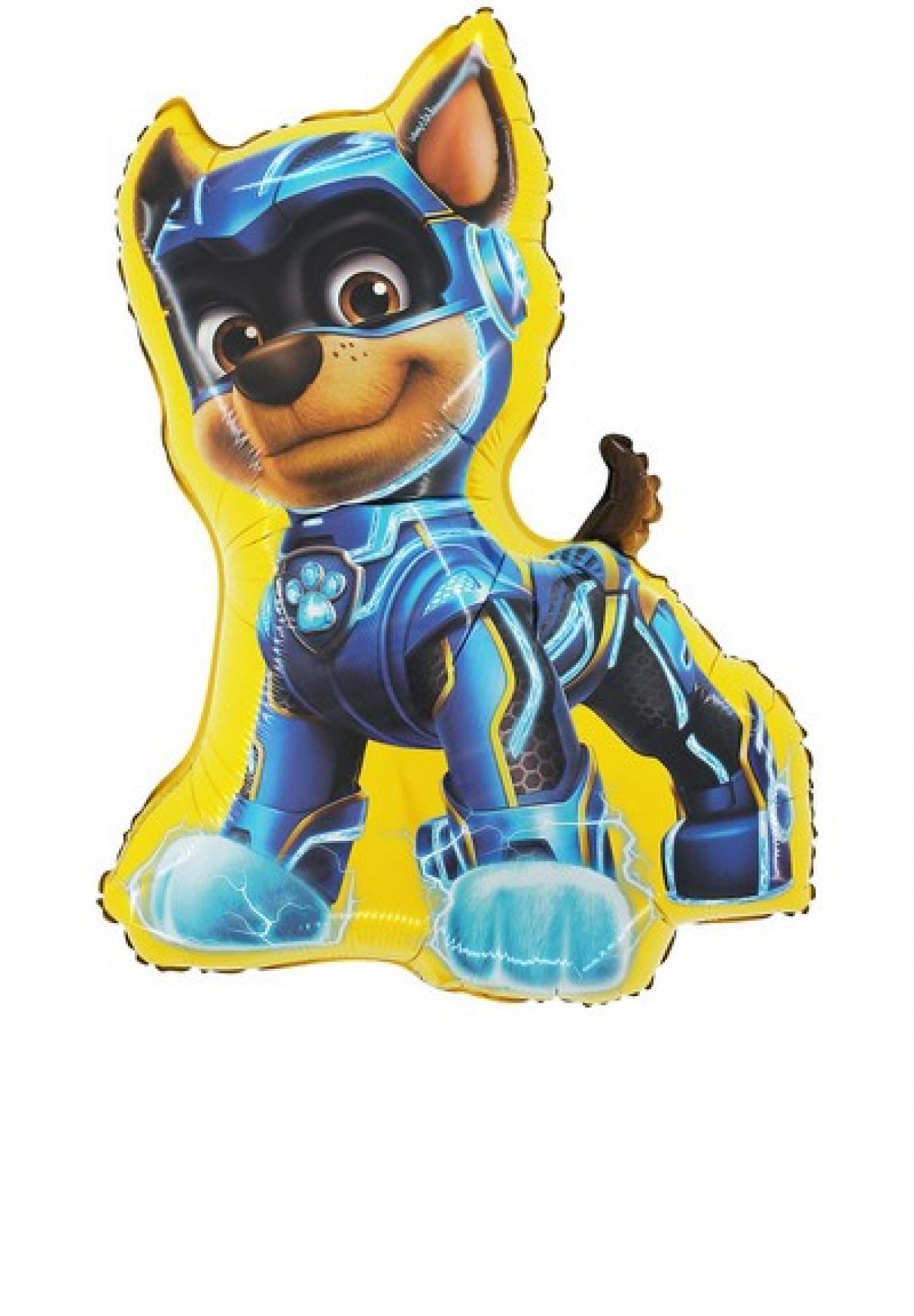 Pallone foil supershape 61 x 43 cm Paw Patrol Mighty Pups - Chase Yellow