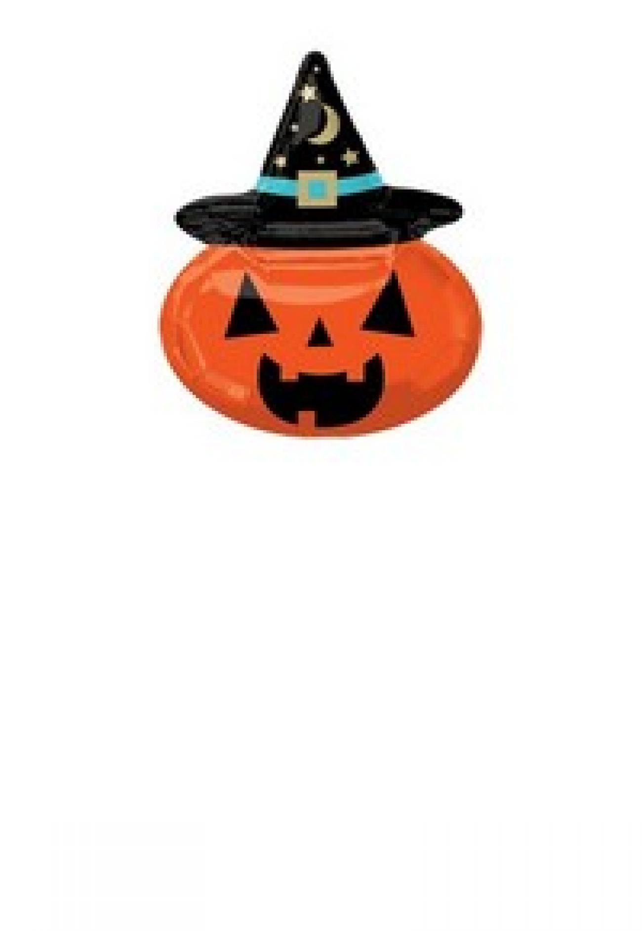 Pallone Foil Mini Shape Witchy Pumpkin - SI GONFIA AD ARIA