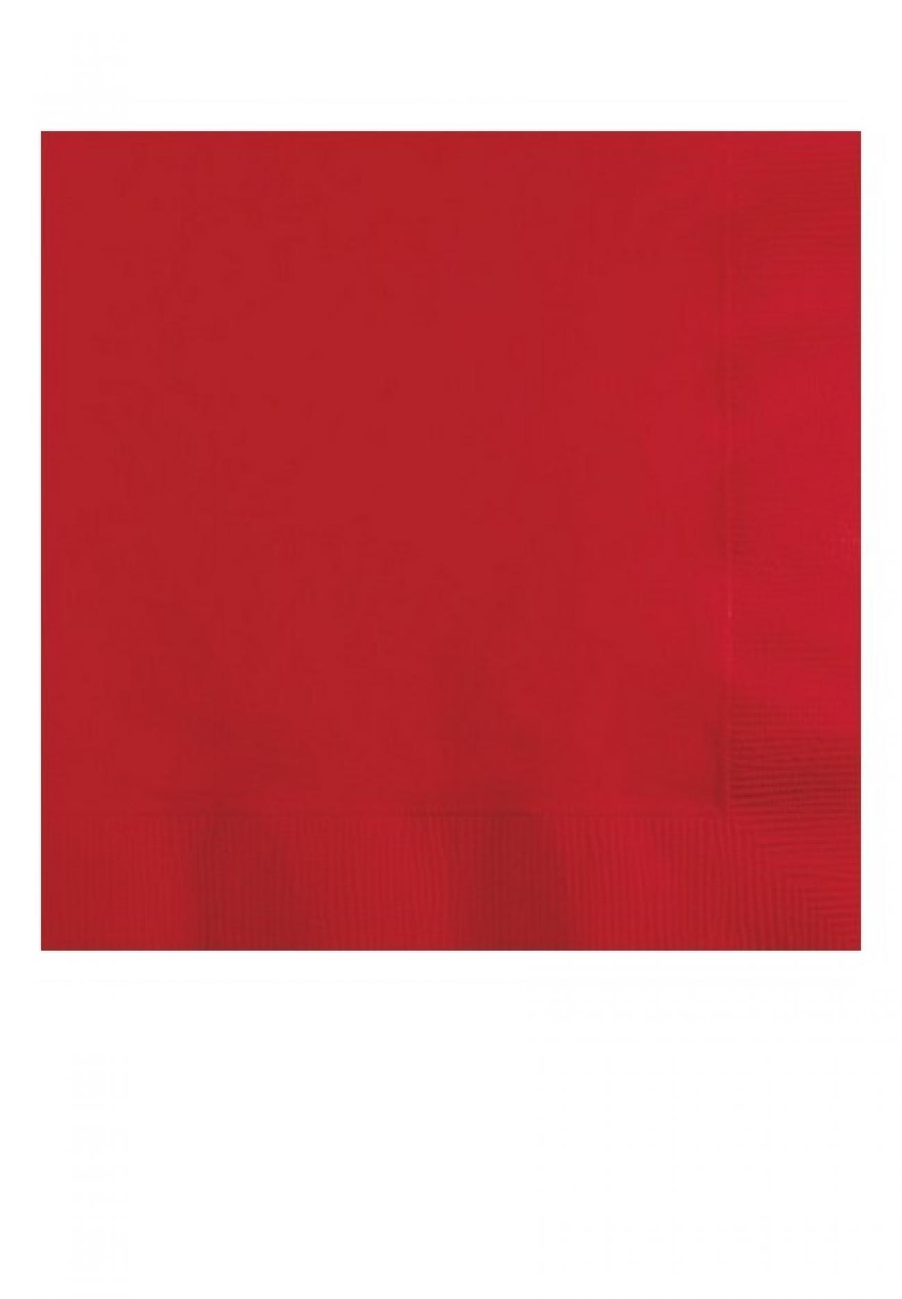 Tovagliolo 33 x 33 cm, 2 veli Rosso 20 pz