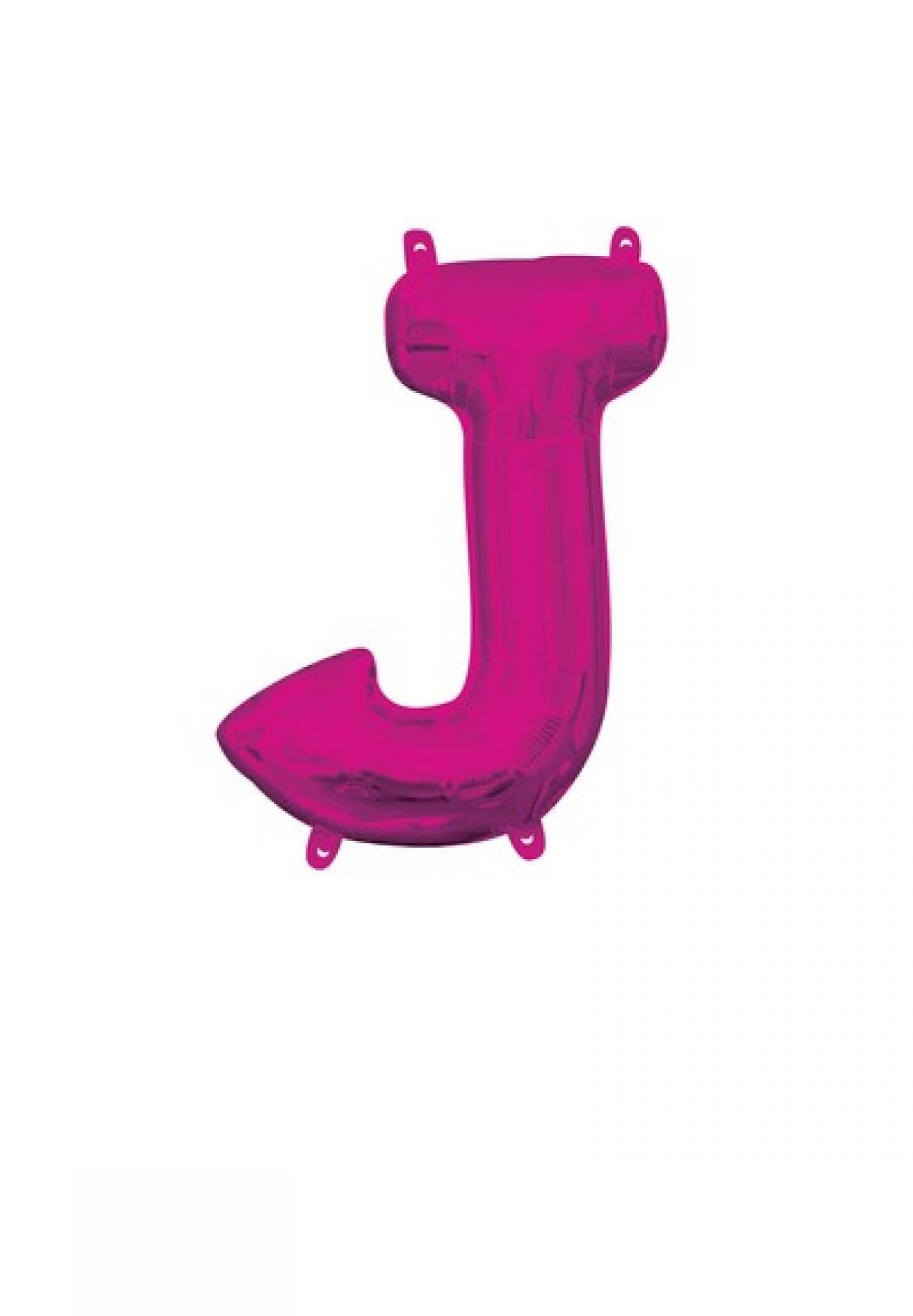 Pallone foil 14" - 36 cm Lettera J Magenta