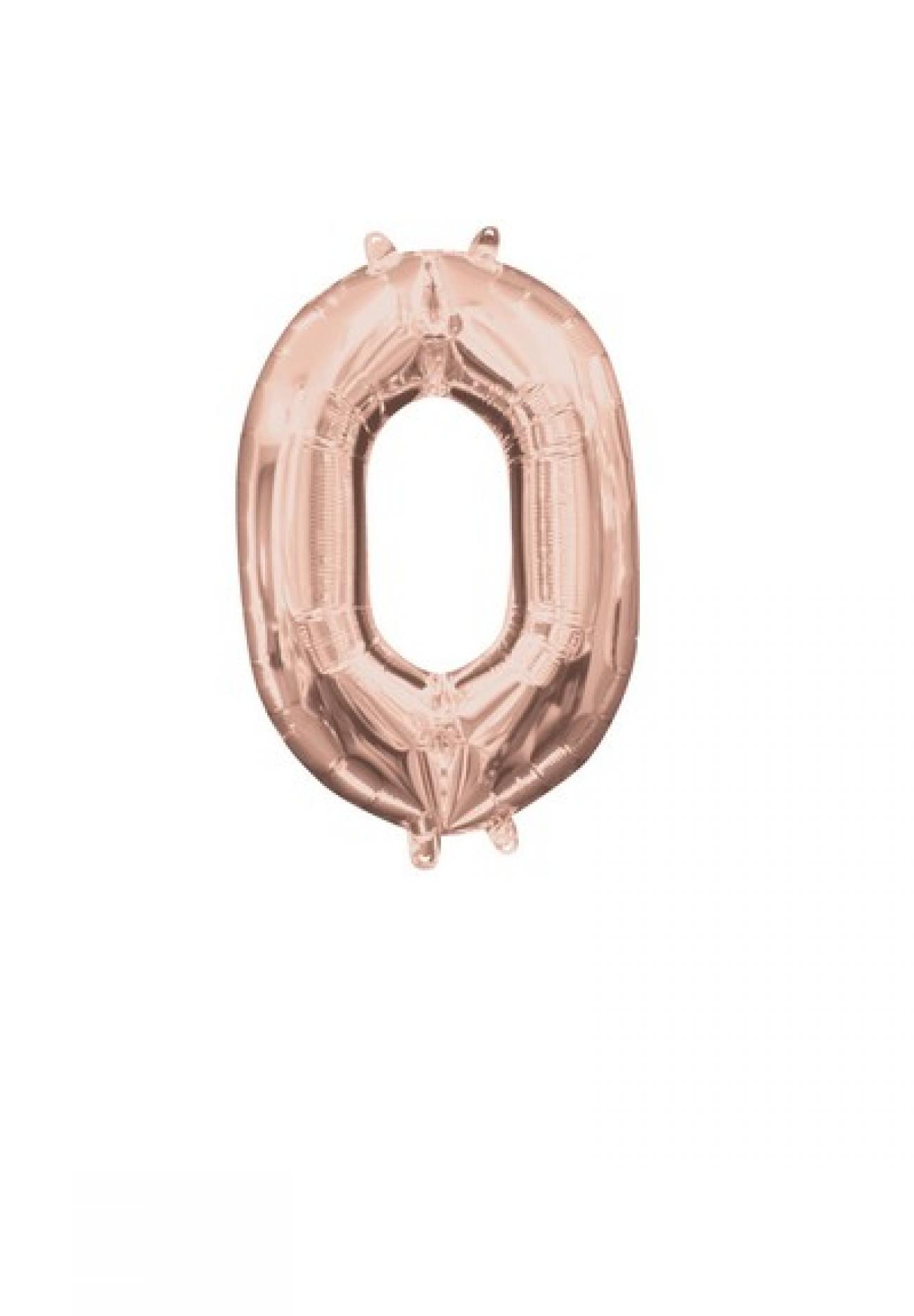 Pallone foil 14" - 36 cm Numero Zero Rose Gold