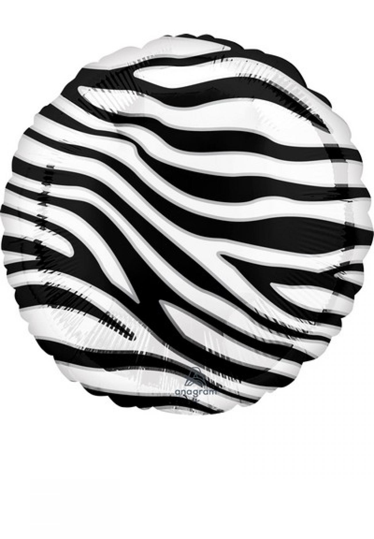 Pallone foil standard 17" - 43 cm Zebra