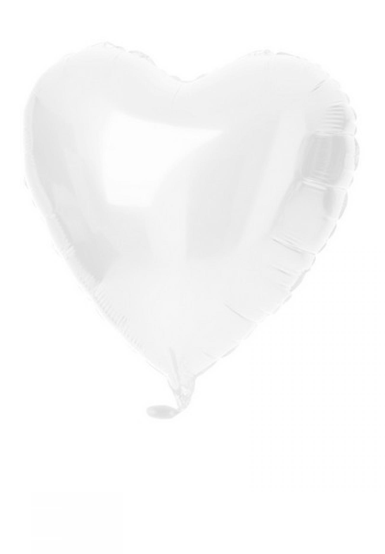 Pallone foil 18" - 45 cm Cuore bianco satinato