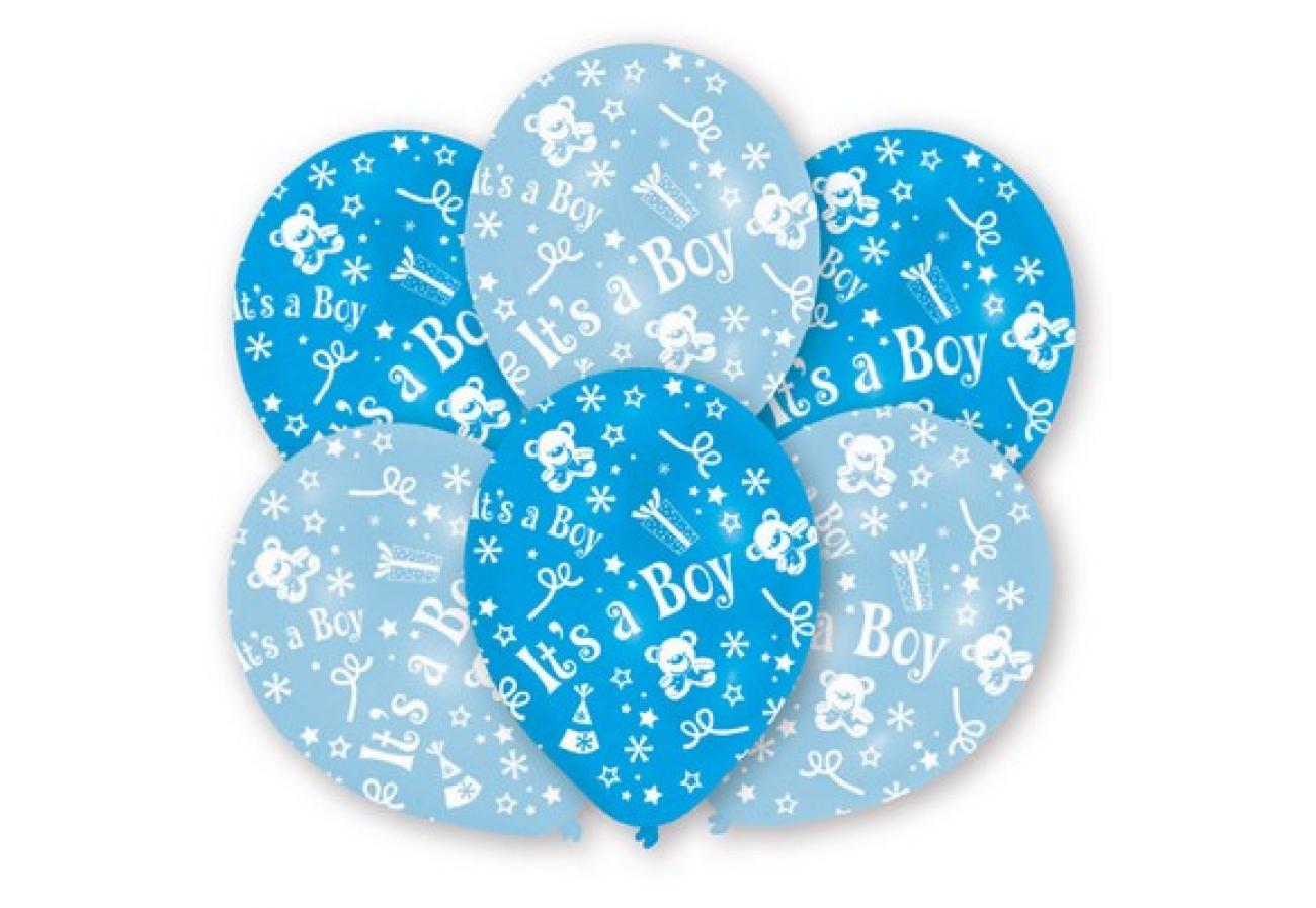 Palloncini lattice 11" - 27,5 cm It's a Boy - RETAIL  6 pz