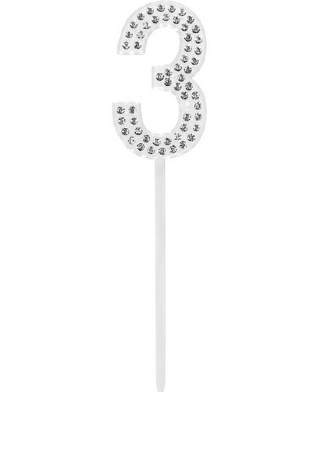 Cake topper Diamond H. 10,5 cm N. 3